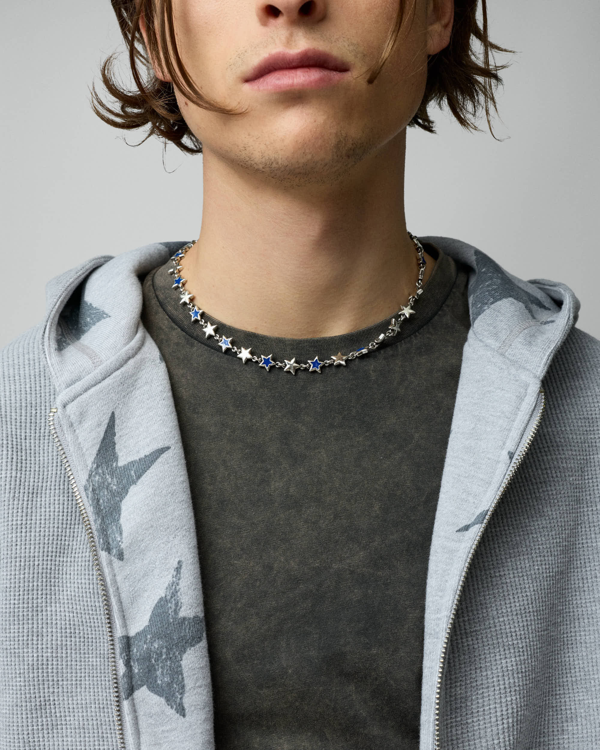 All Over Reversible Full-zip Grey Melange - Image 10