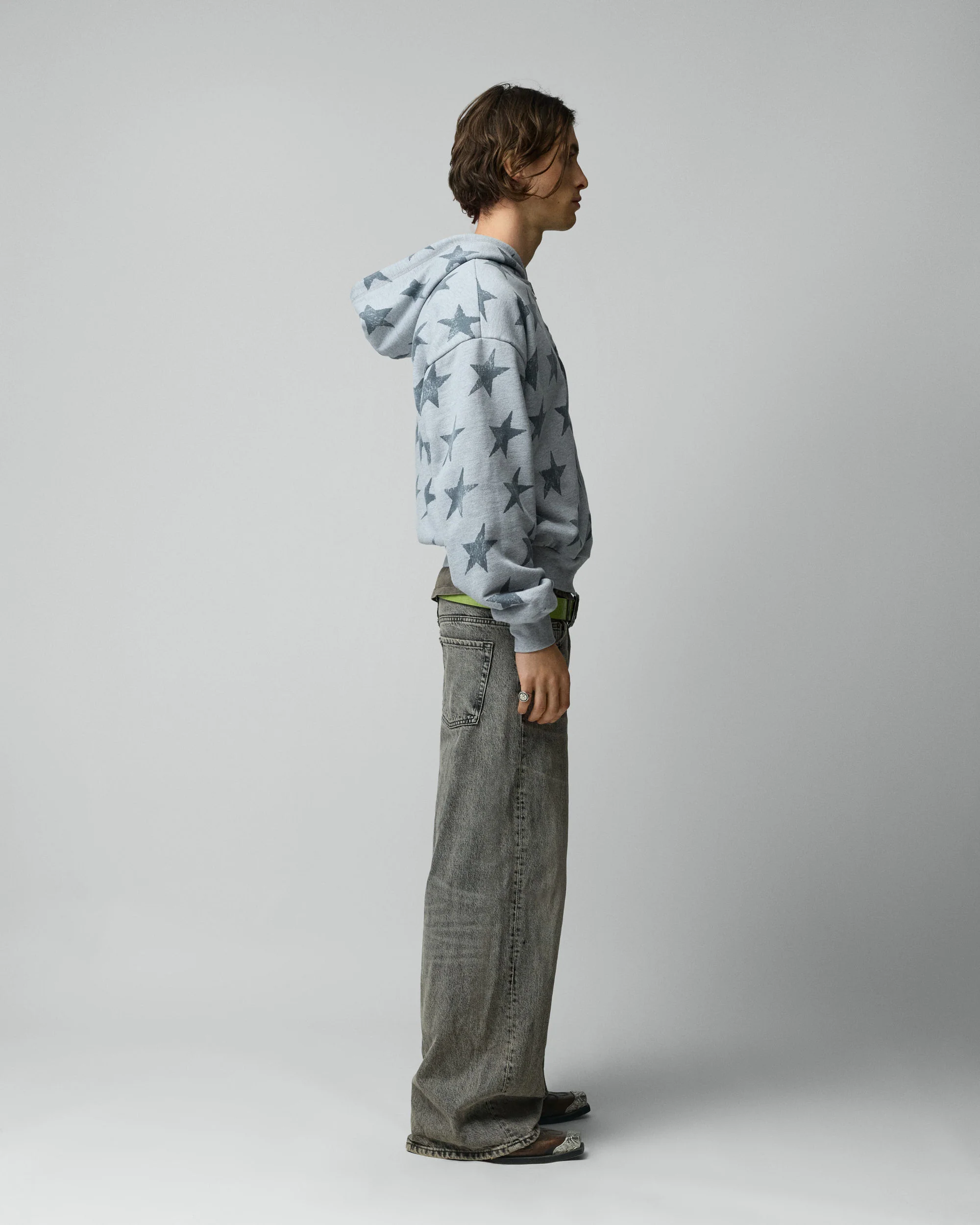 All Over Reversible Full-zip Grey Melange - Image 6