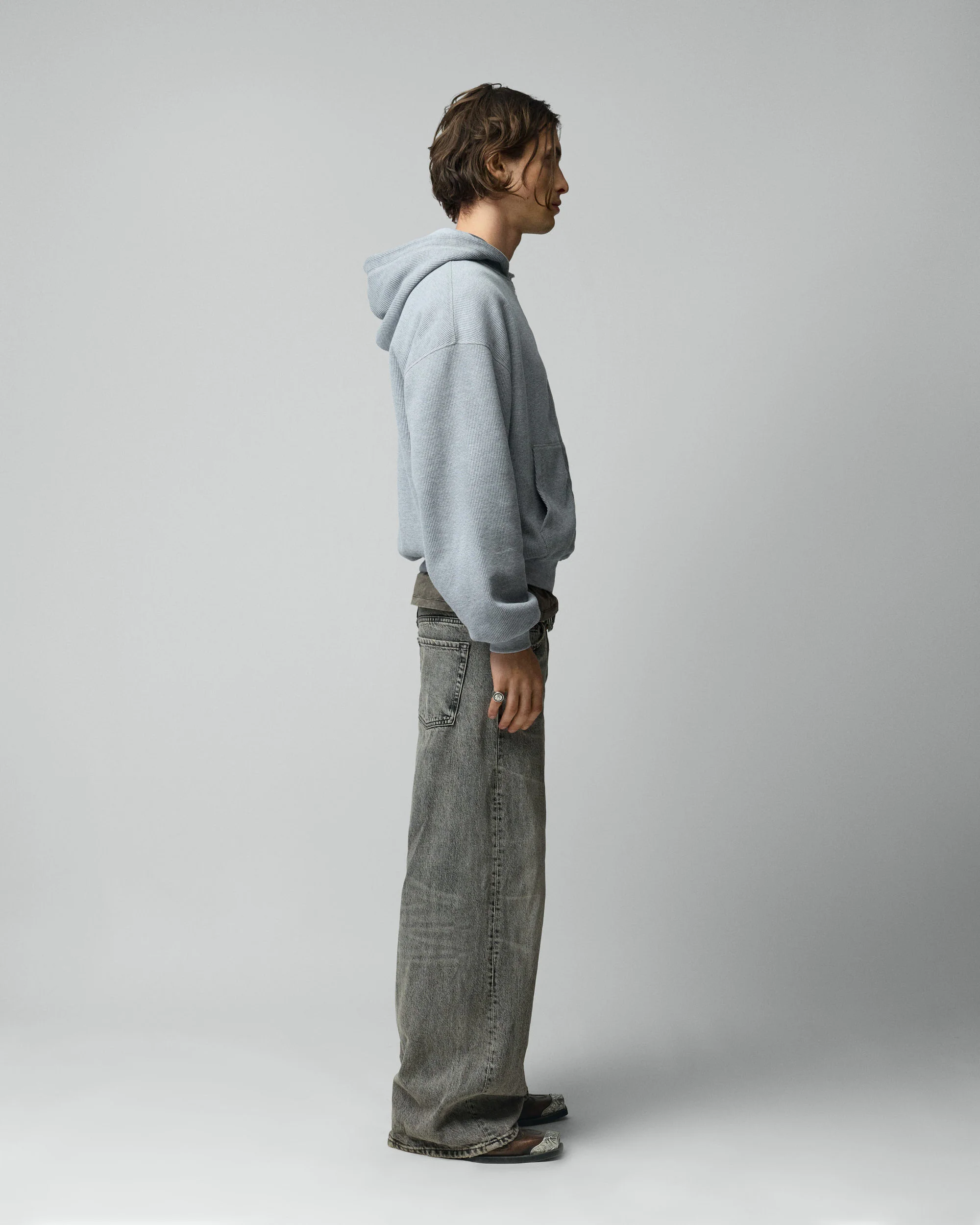 All Over Reversible Full-zip Grey Melange - Image 7