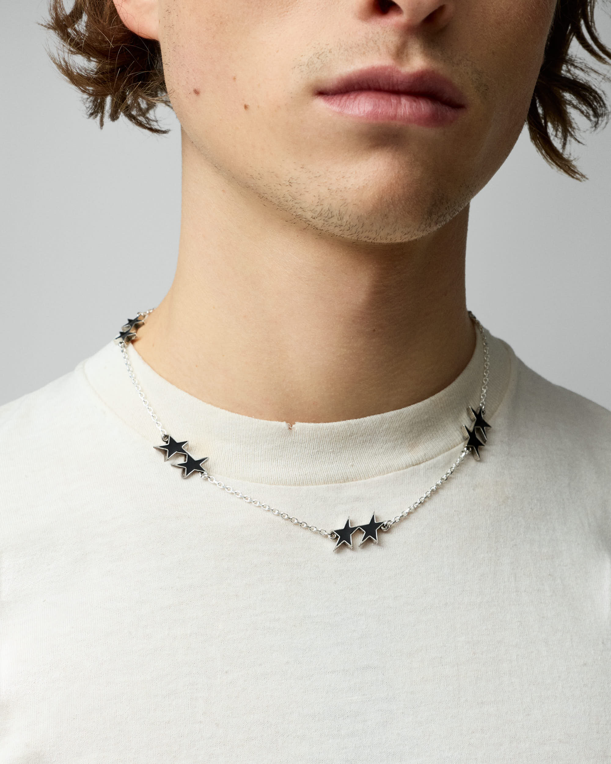 Black Enameled Icon Necklace - Image 3
