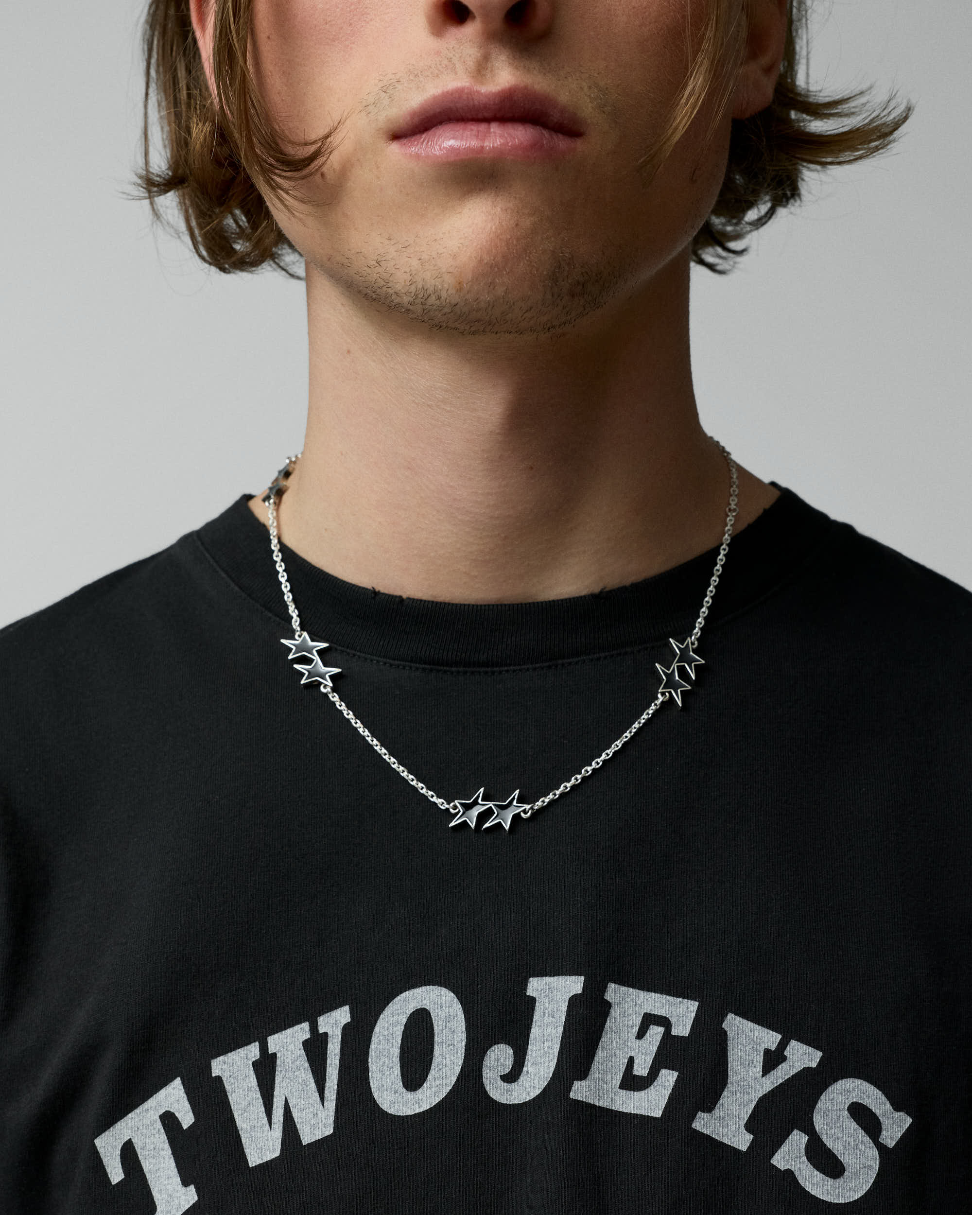 Black Enameled Icon Necklace - Image 5
