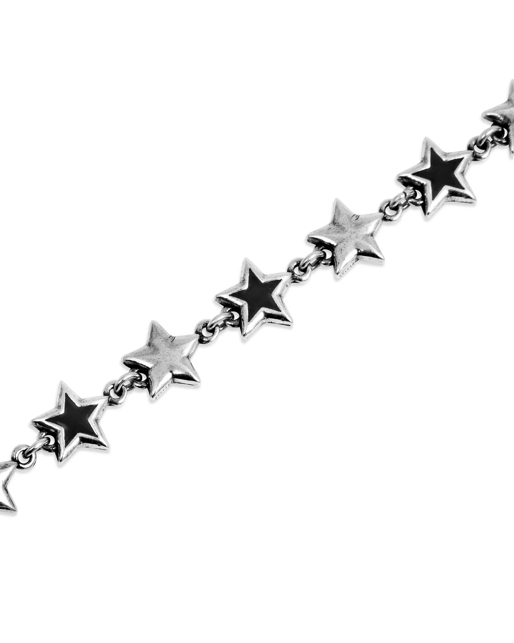 Black Enameled Stars Bracelet - Image 3