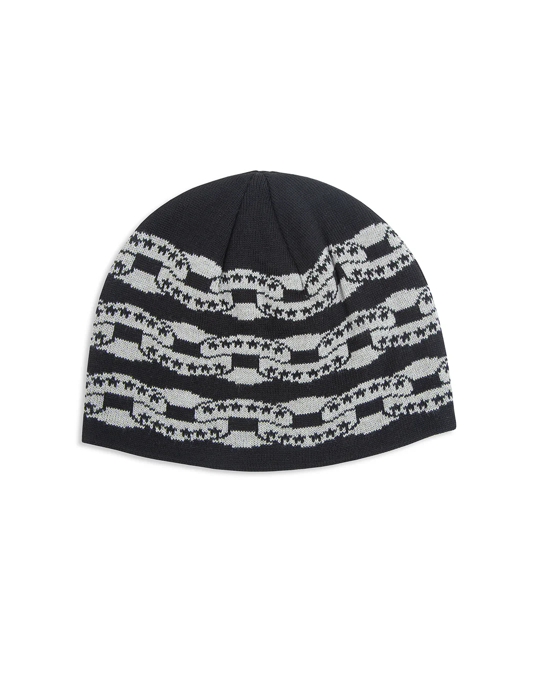 Black Icon Chain Beanie - Image 4