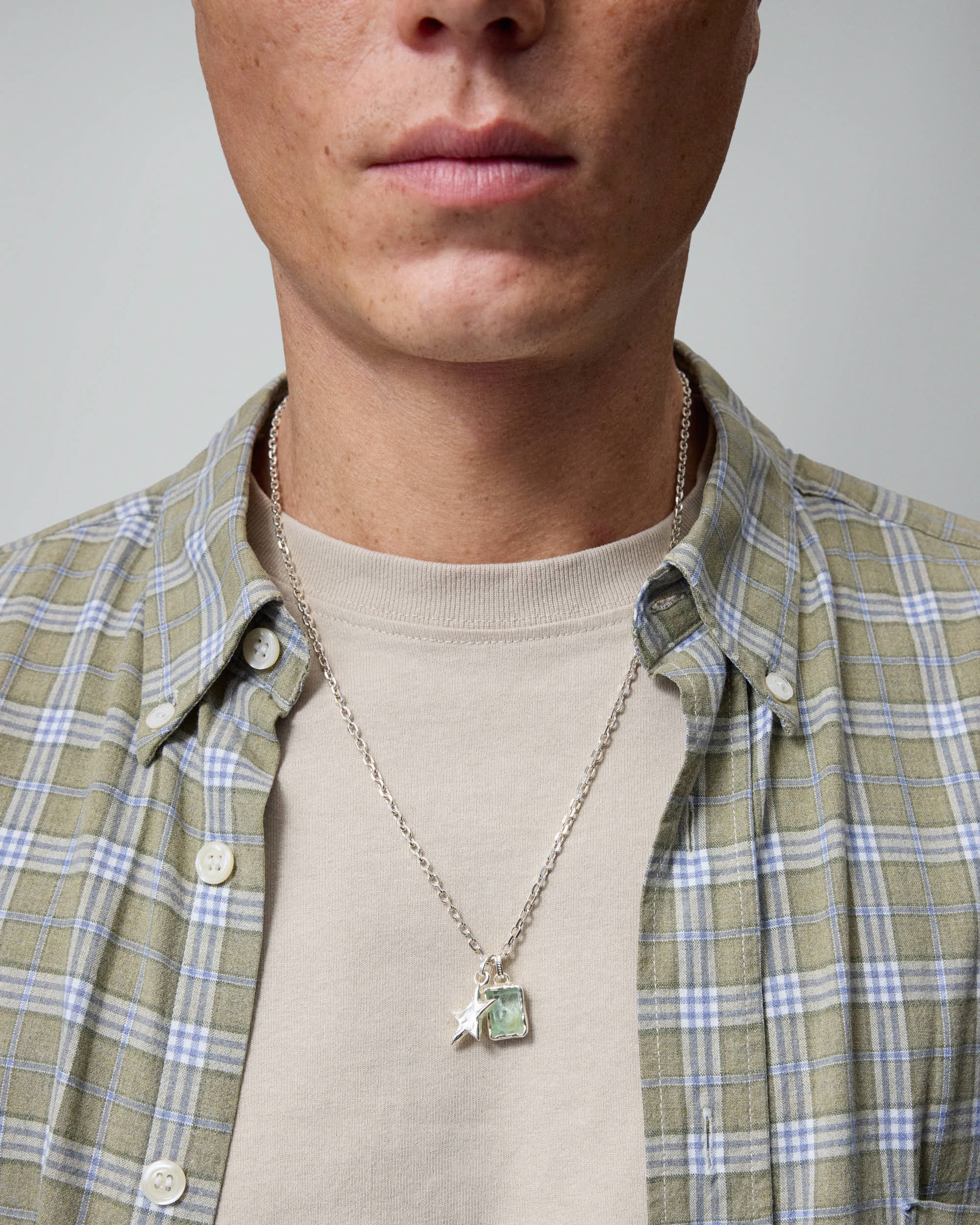 Blue Stone Multicharm Necklace - Image 3