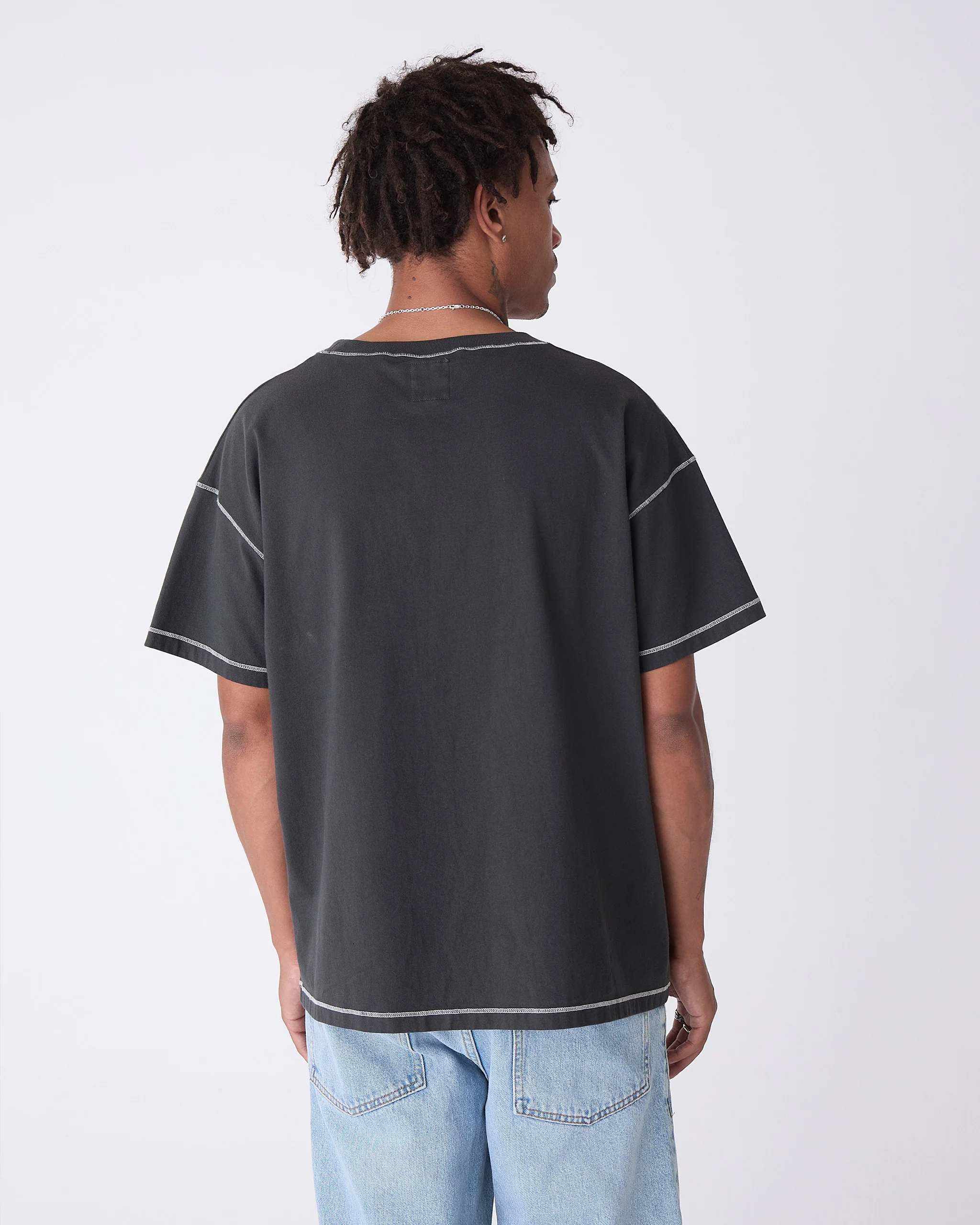 Black Contrast Tee - Image 3