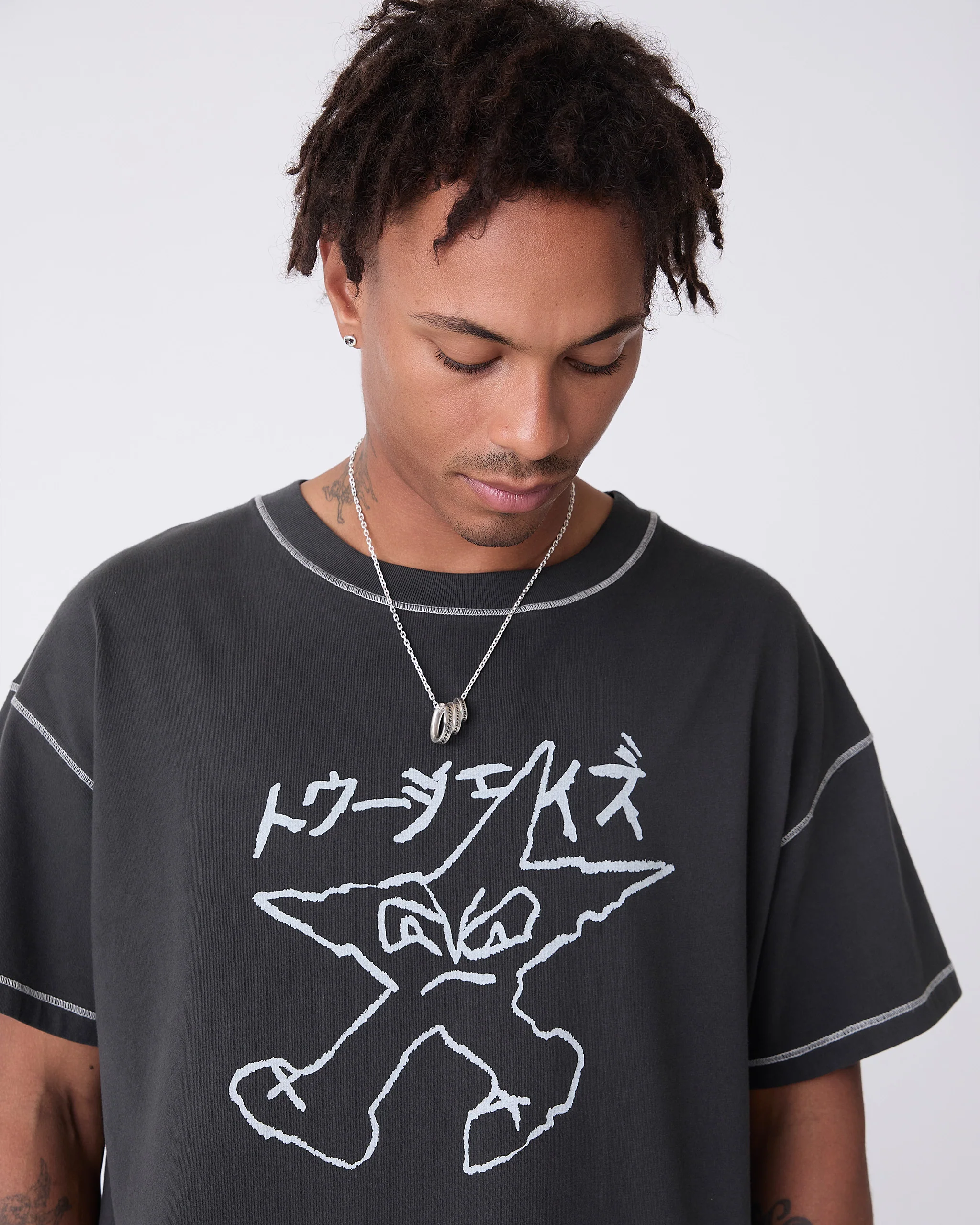 Black Contrast Tee - Image 4