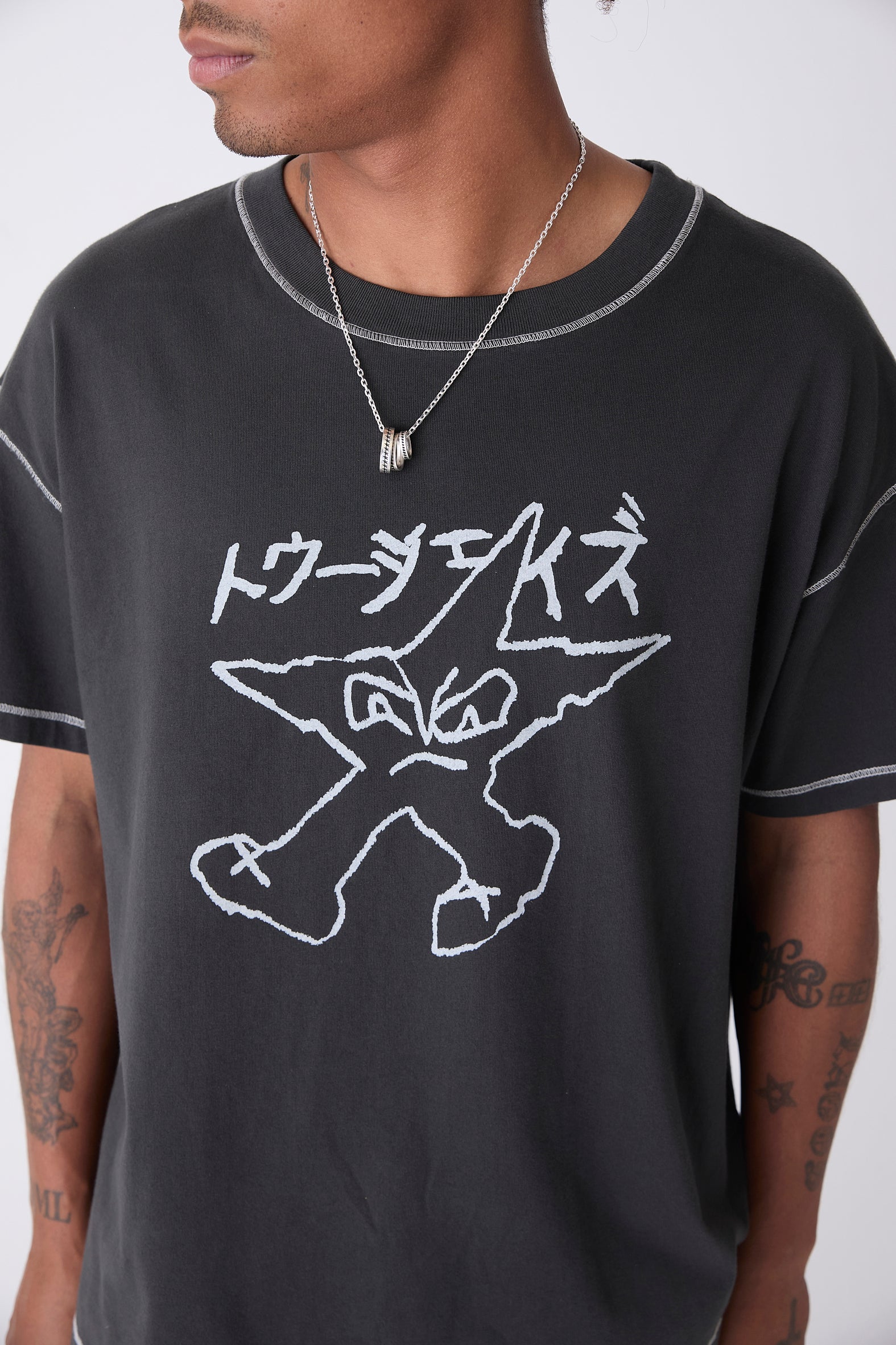 Black Contrast Tee - Image 5