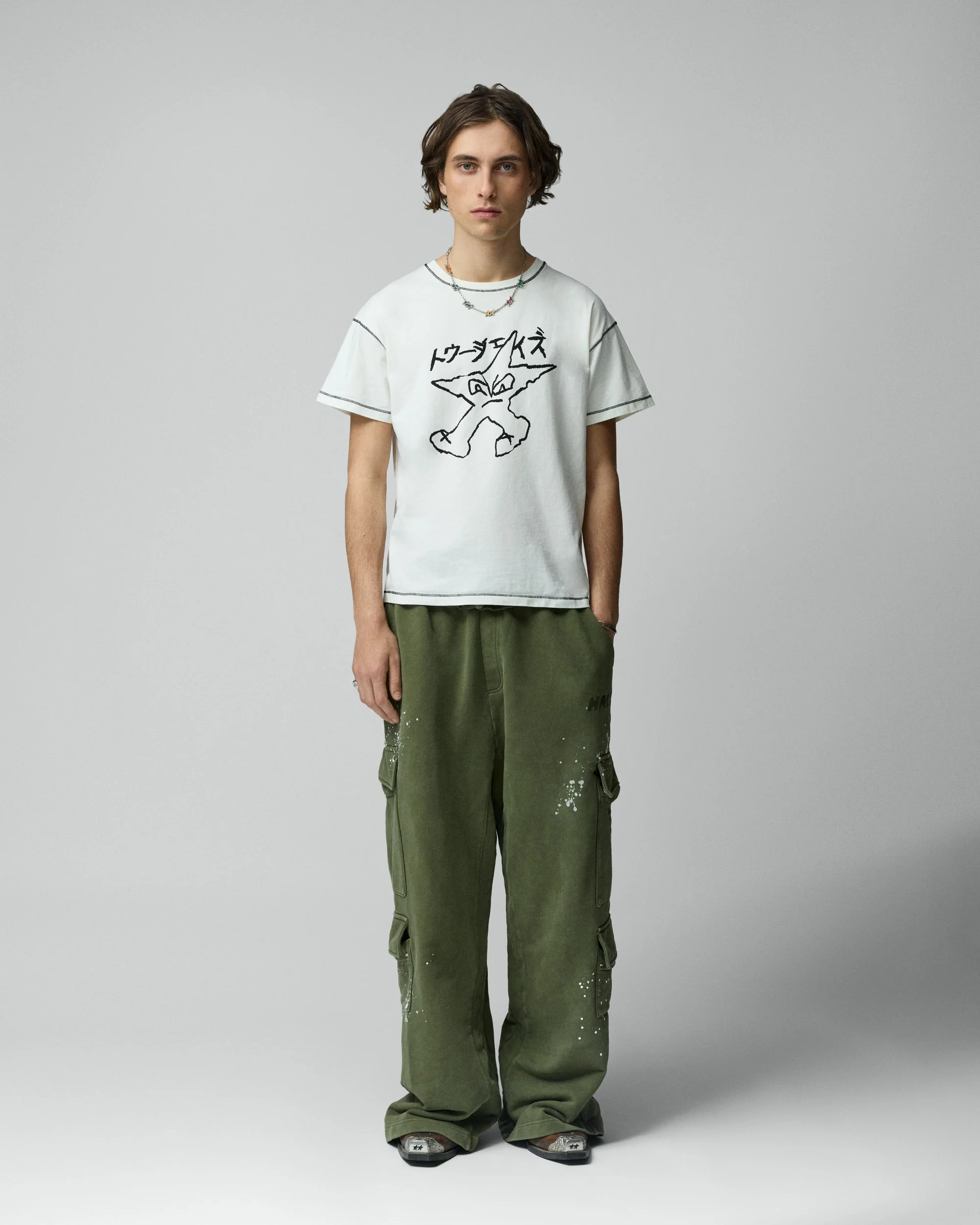 White Contrast Tee - Image 3