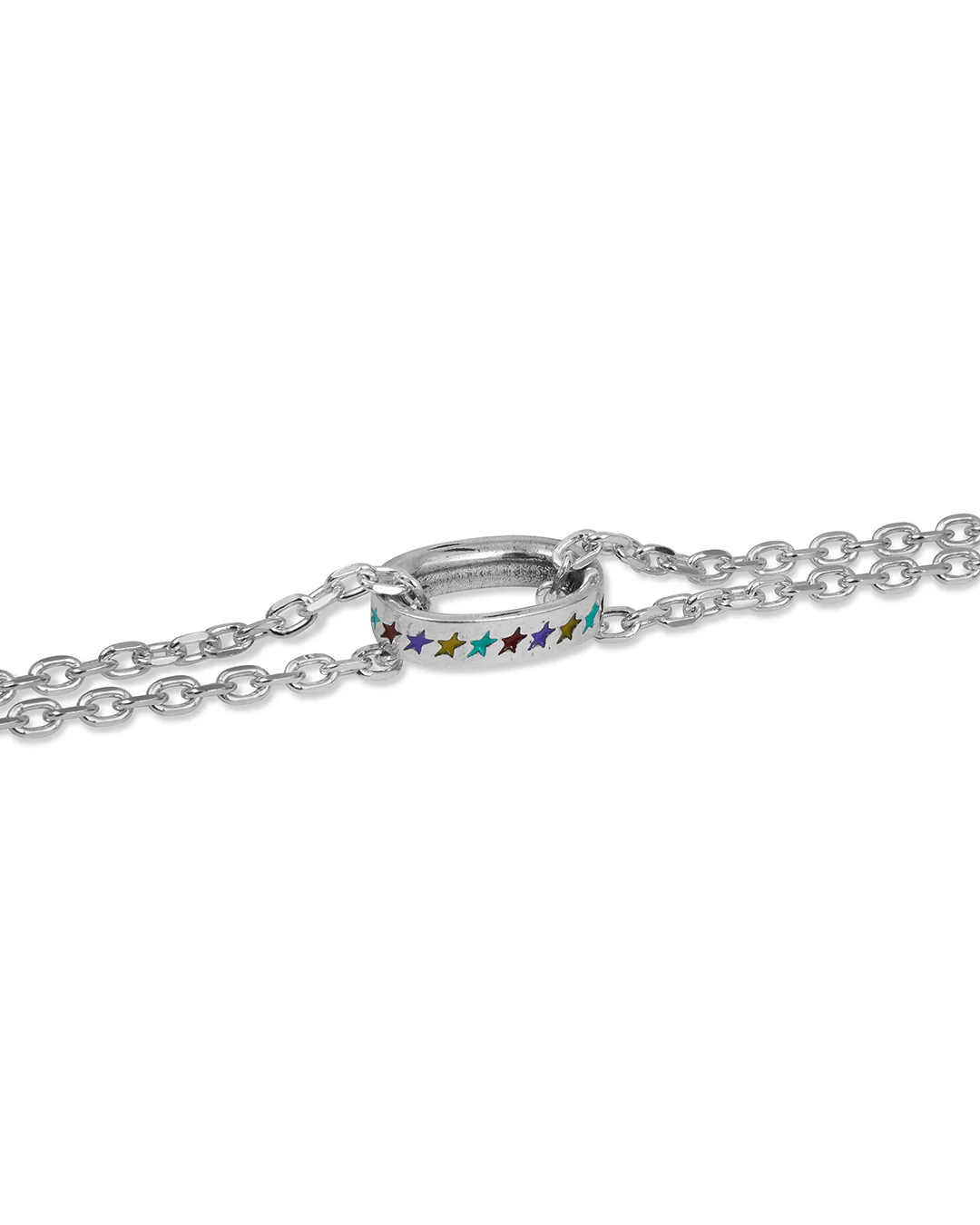 Enameled Multicolor Icon Link Bracelet M - Image 3