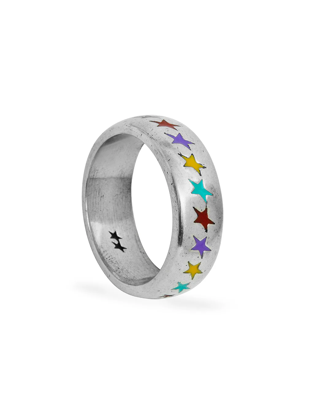 Enameled Multicolor Starline Ring - Image 3