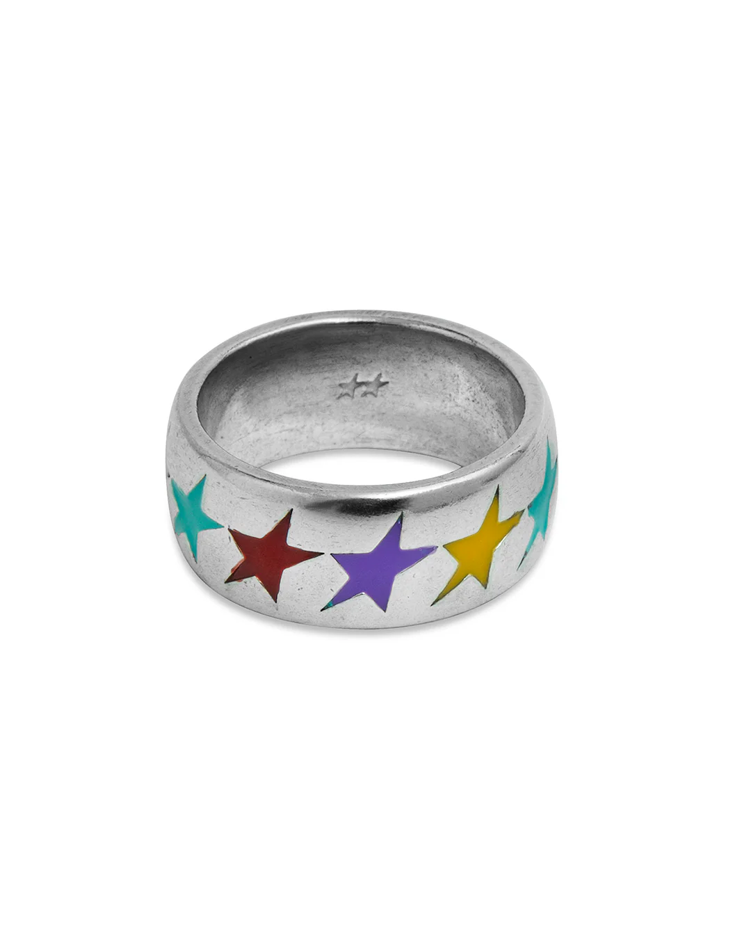 Enameled Multicolor Starline Ring L - Image 3