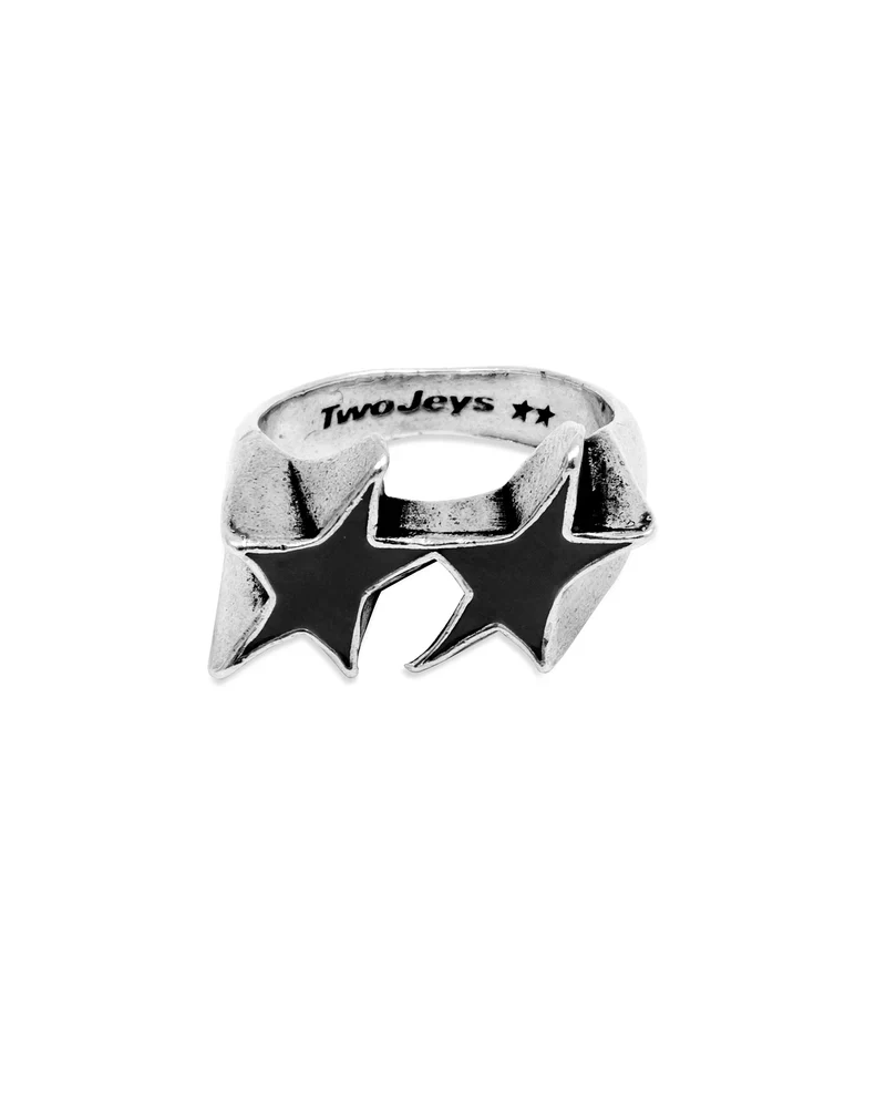Icon Black Enameled Single Ring - Image 3