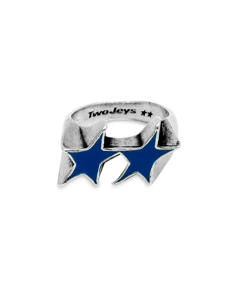 Icon Blue Enameled Single Ring - Image 2