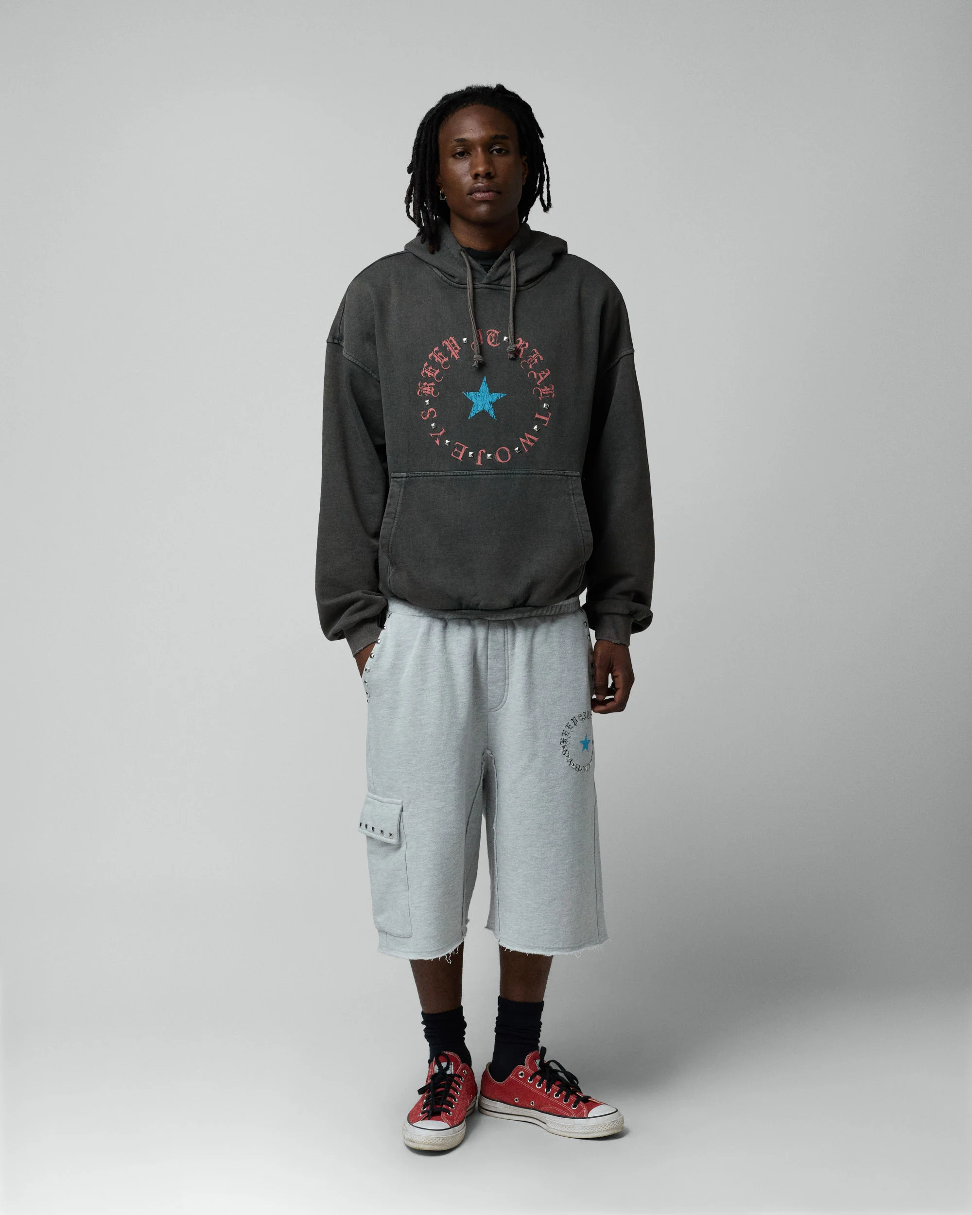 Keep it Real Grey Short Sweatpants - Image 3