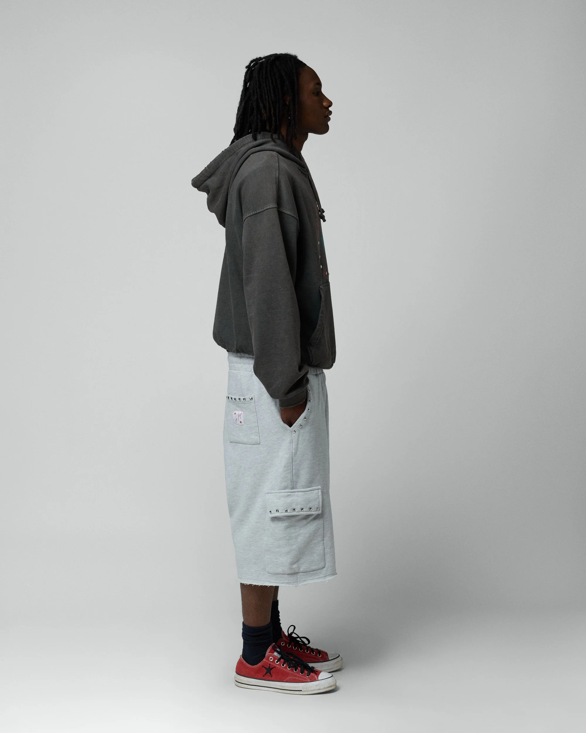 Keep it Real Grey Short Sweatpants - Image 4
