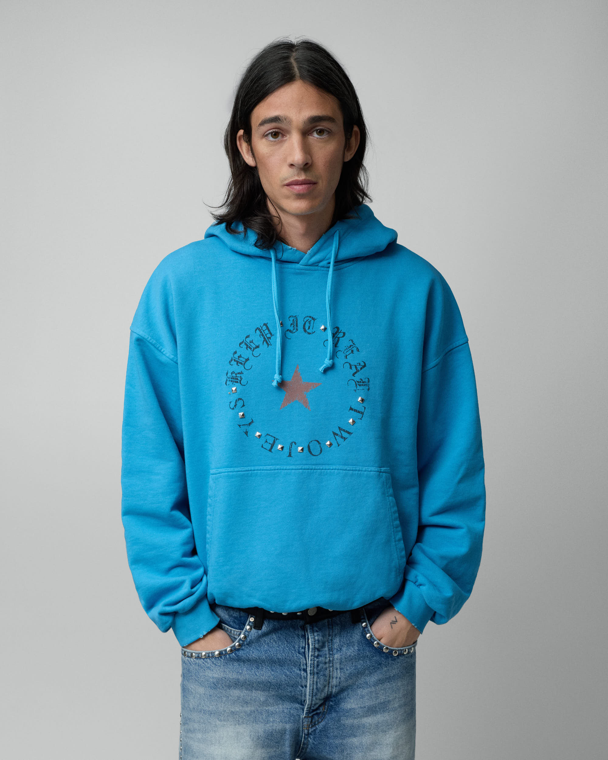 Keep It Real Sky Blue Hoodie - Image 2