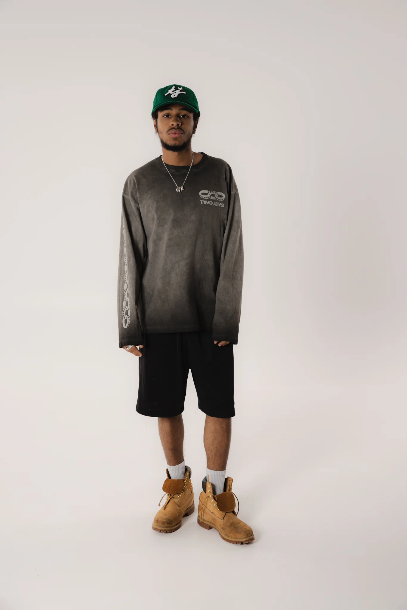 Black Icon Chain Long Sleeve Tee - Image 3