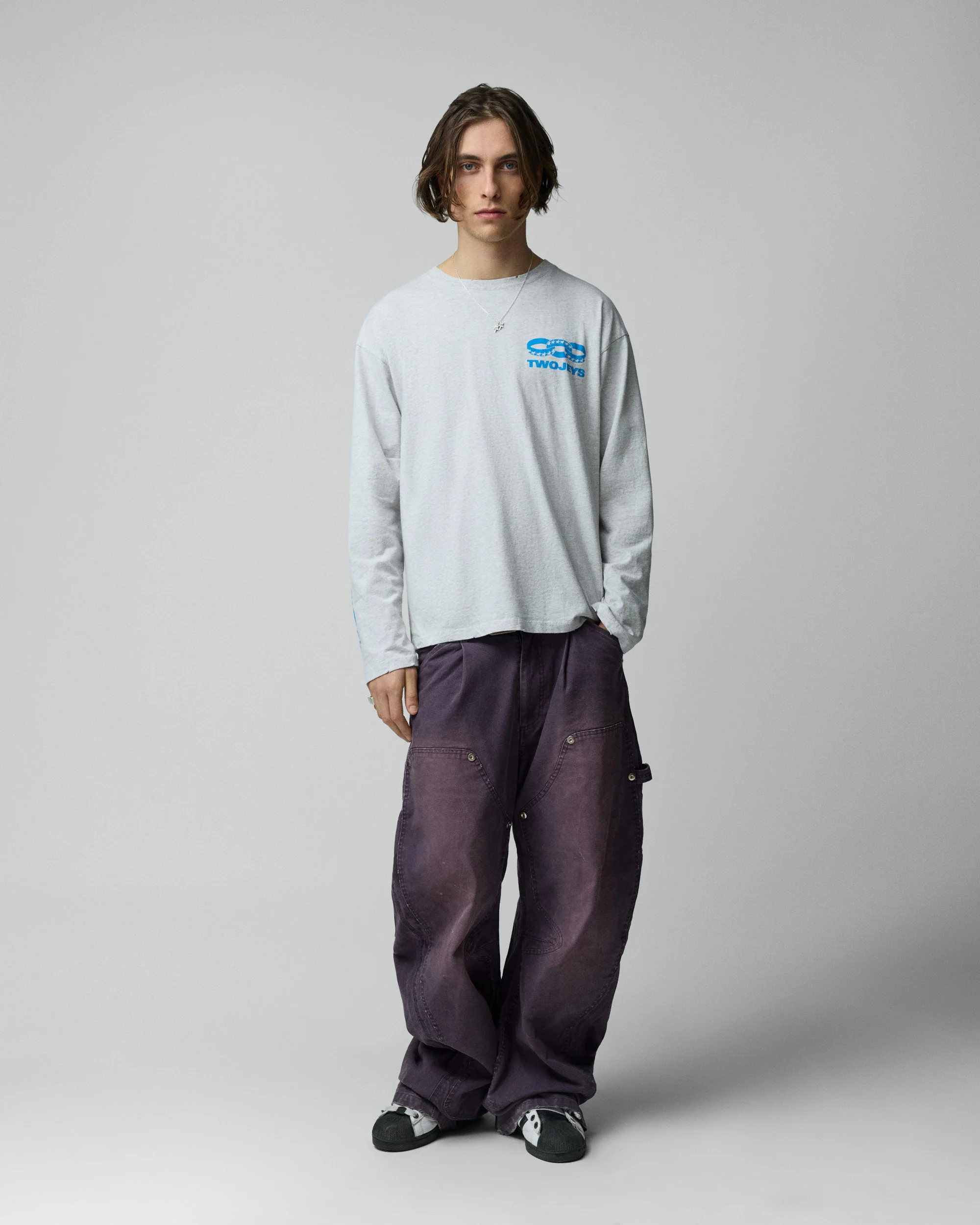 Melange Icon Chain Long Sleeve Tee - Image 3