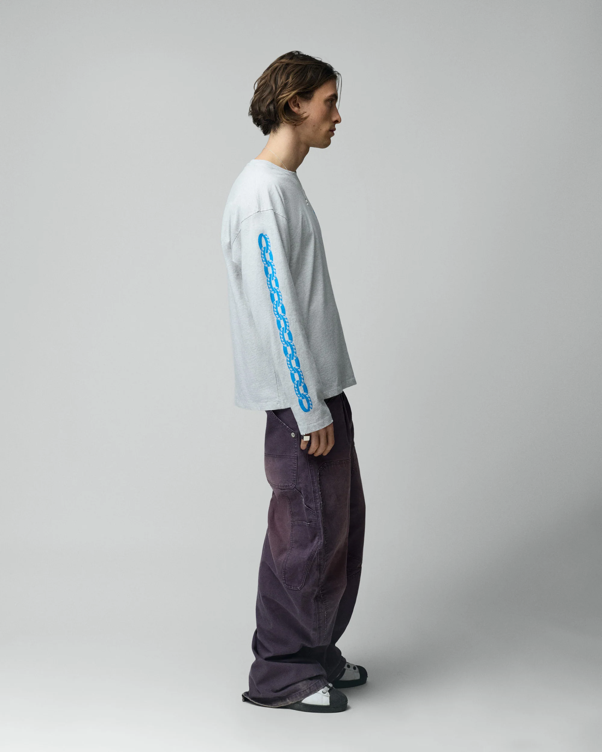 Melange Icon Chain Long Sleeve Tee - Image 4