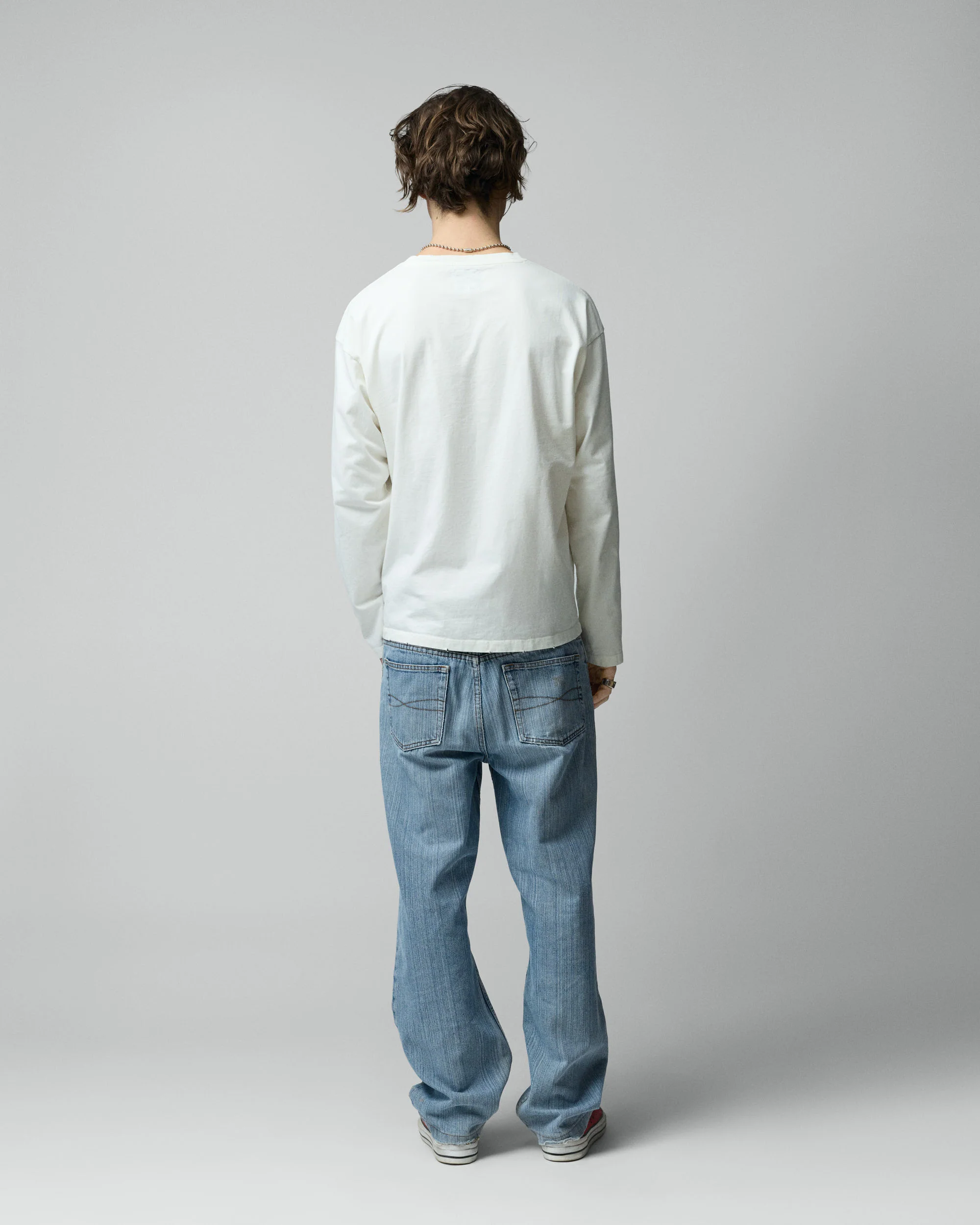 White Icon Chain Long Sleeve Tee - Image 5