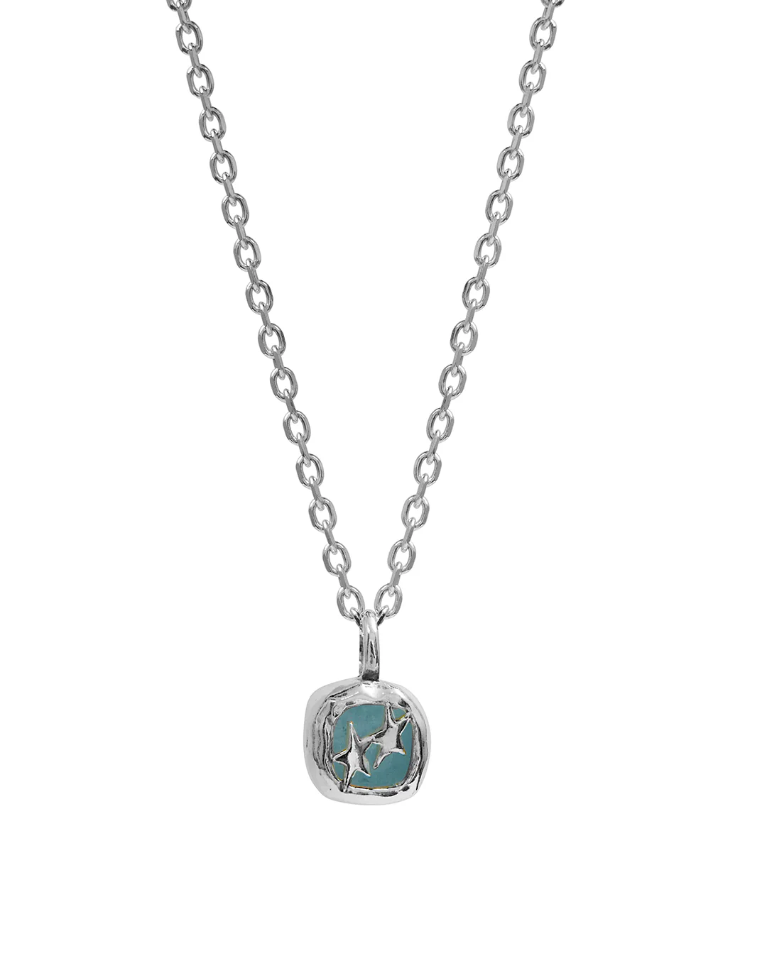 Mini Blue Stone Necklace - Image 5