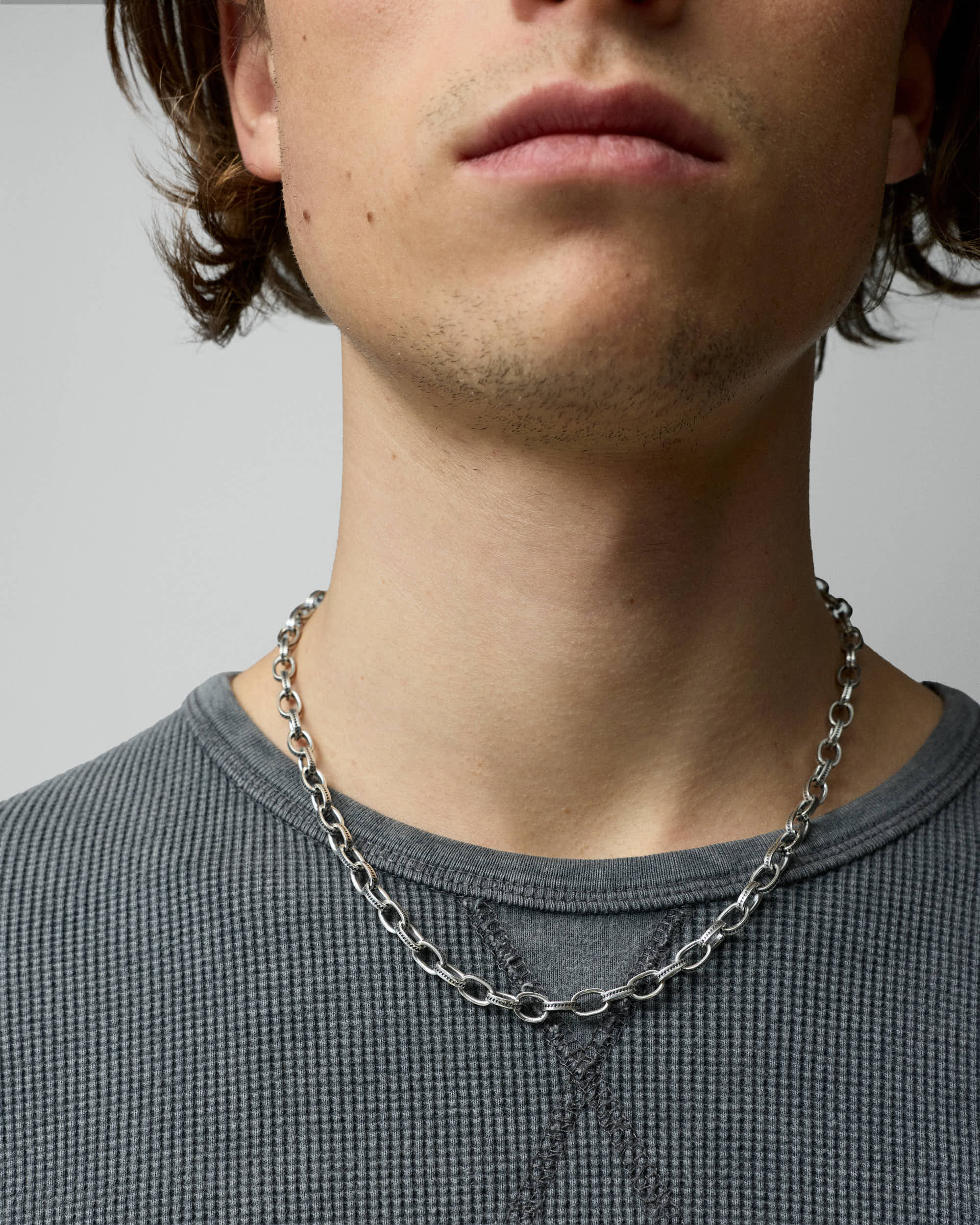 Mini Monogram Icon Link Necklace - Image 3