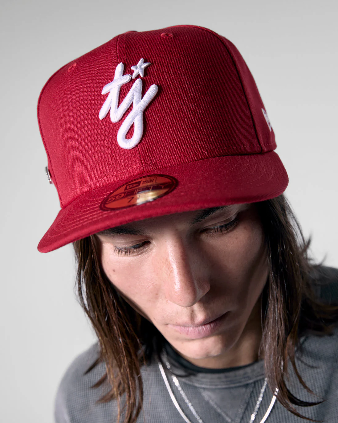 NE x TJ Initials Red 59fifty - Image 3