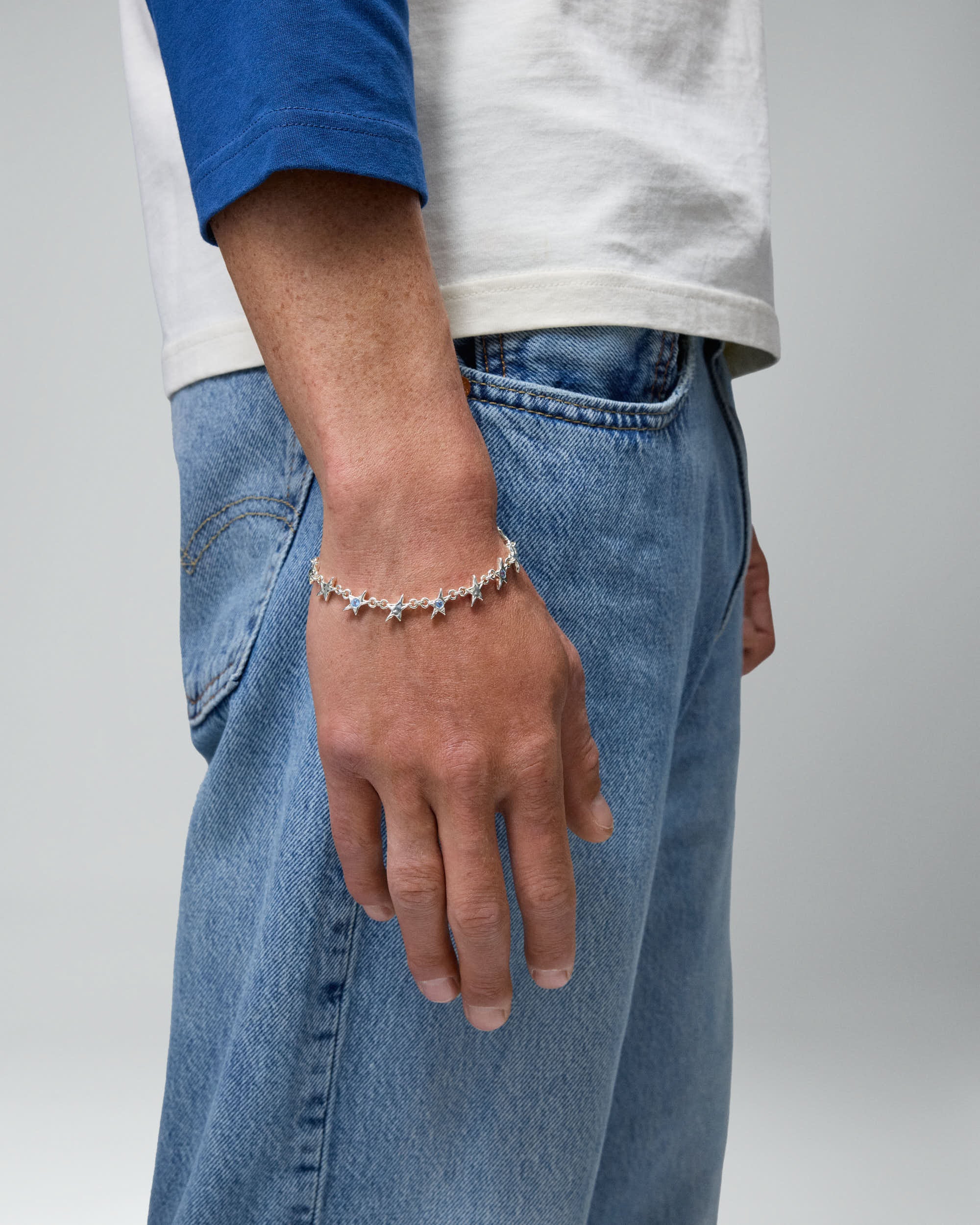 Organic Blue Stone Star Bracelet - Image 2