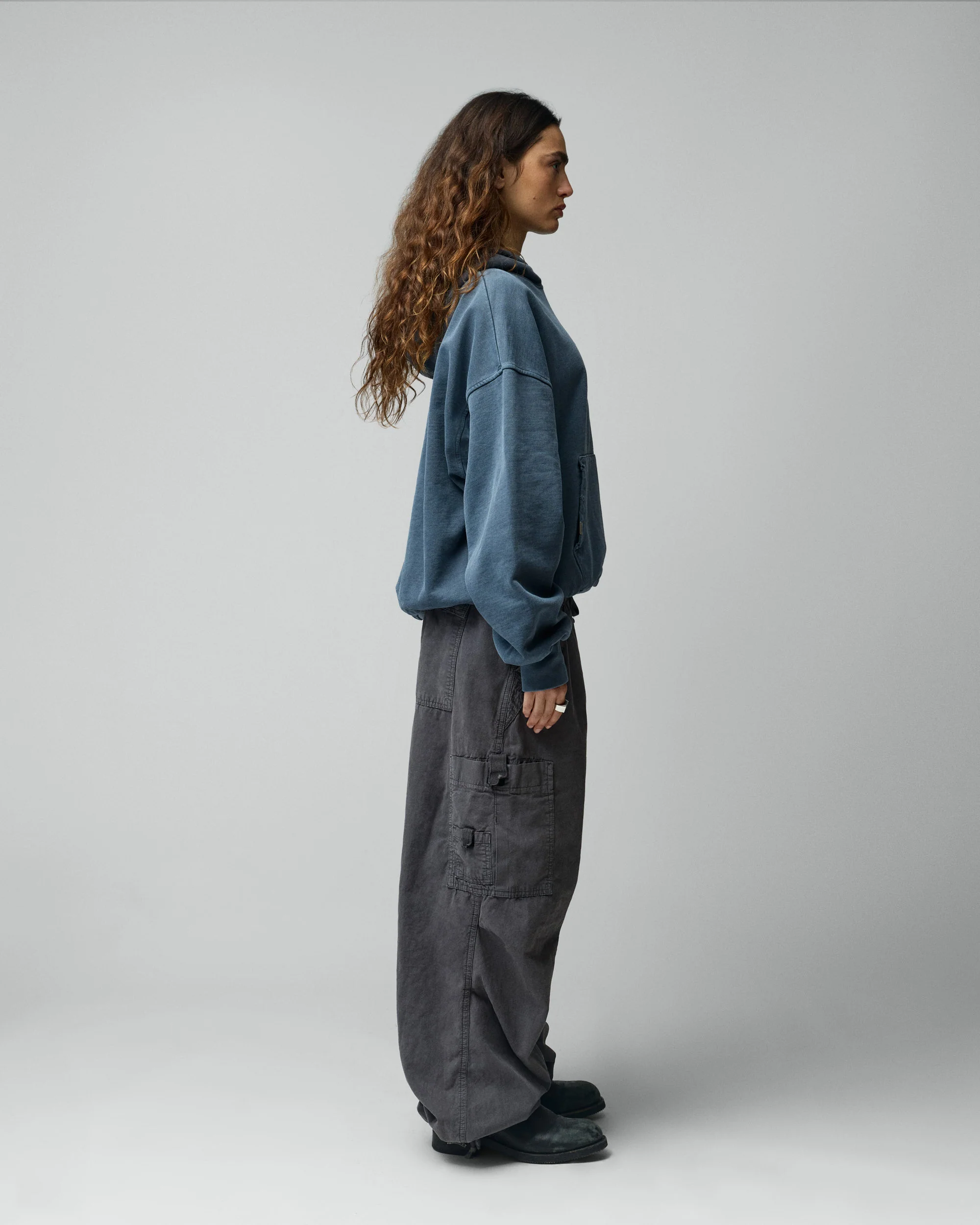 Pigment Dyed Blue Icon Hoodie - Image 4