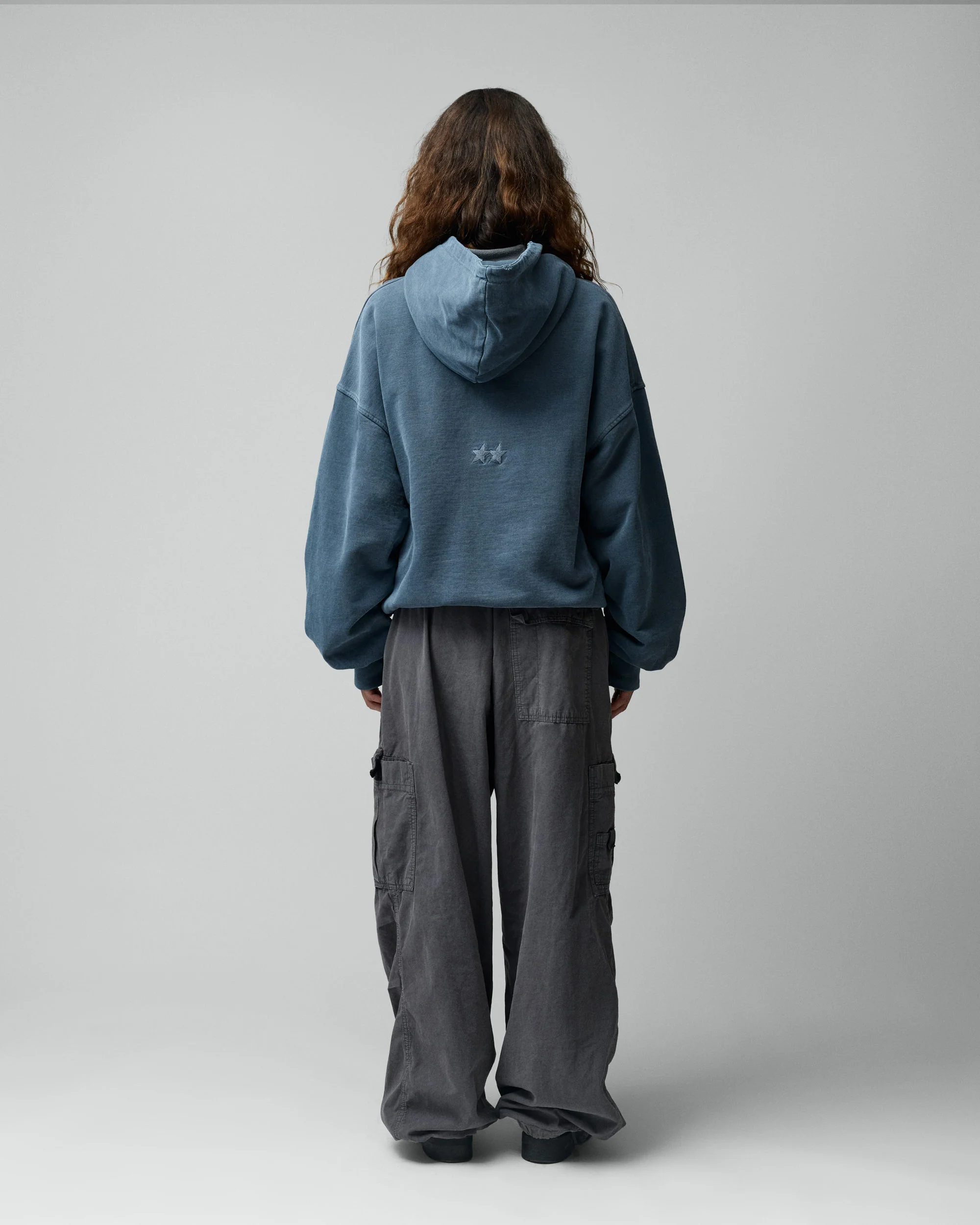 Pigment Dyed Blue Icon Hoodie - Image 5