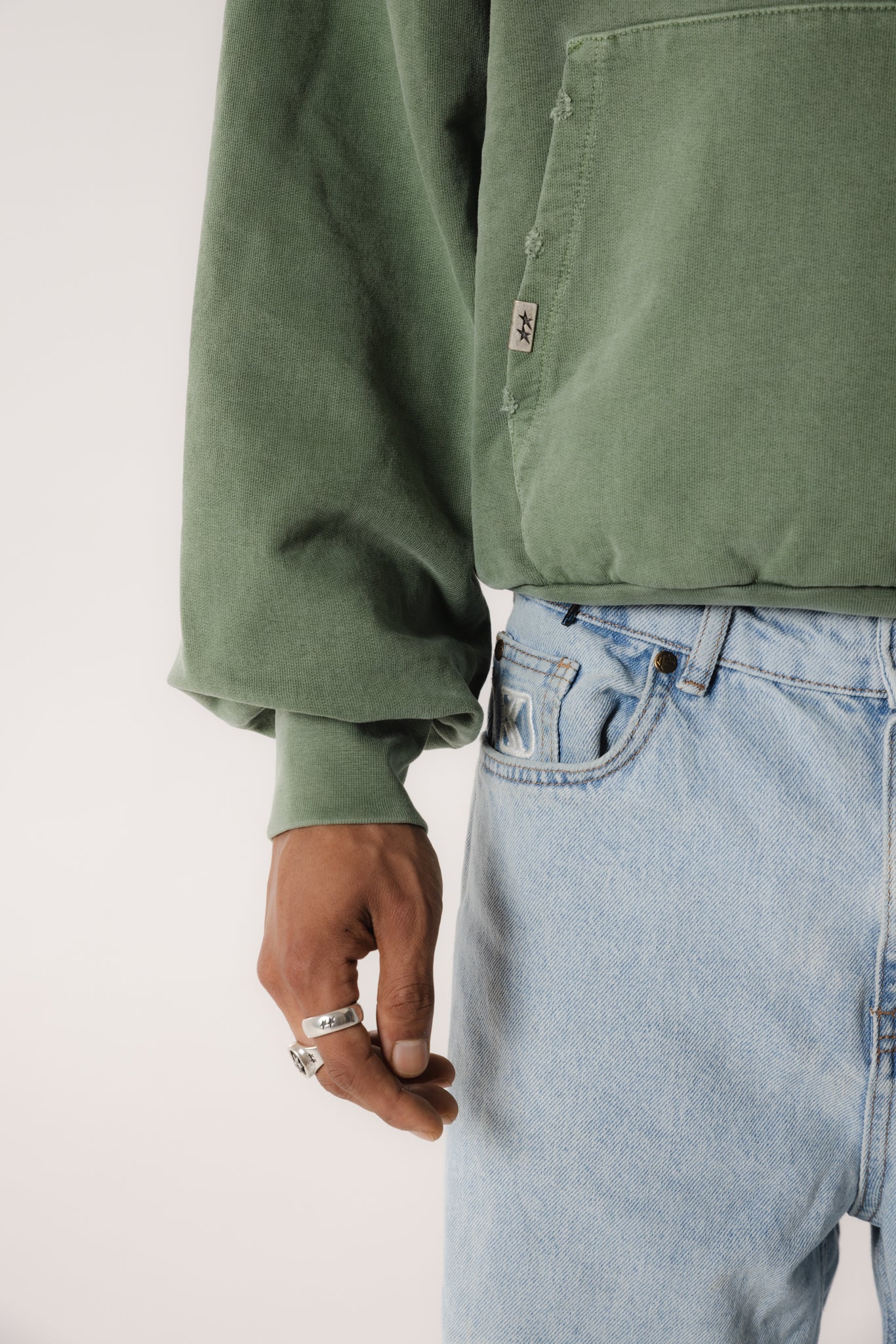 Pigment Dyed Green Icon Hoodie - Image 4