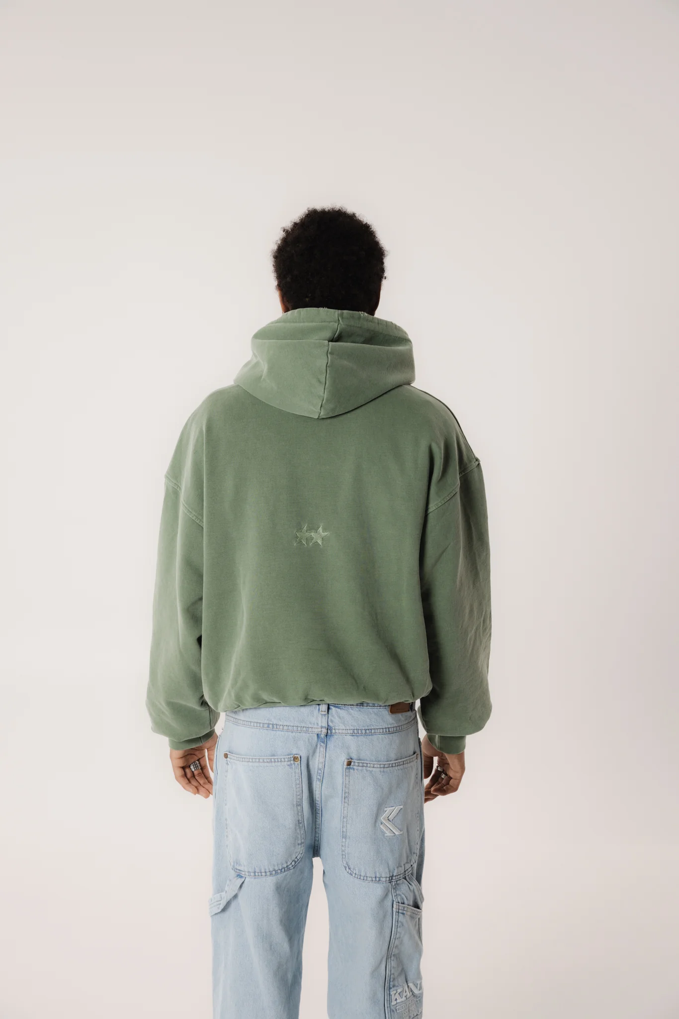 Pigment Dyed Green Icon Hoodie - Image 5