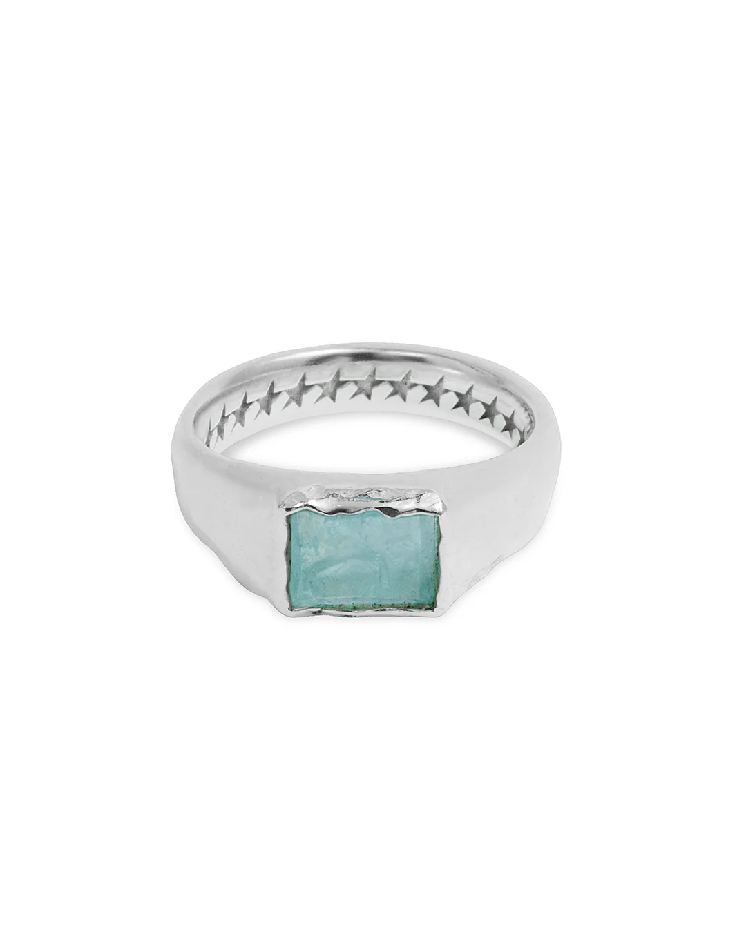Rectangular Blue Stone Ring - Image 3