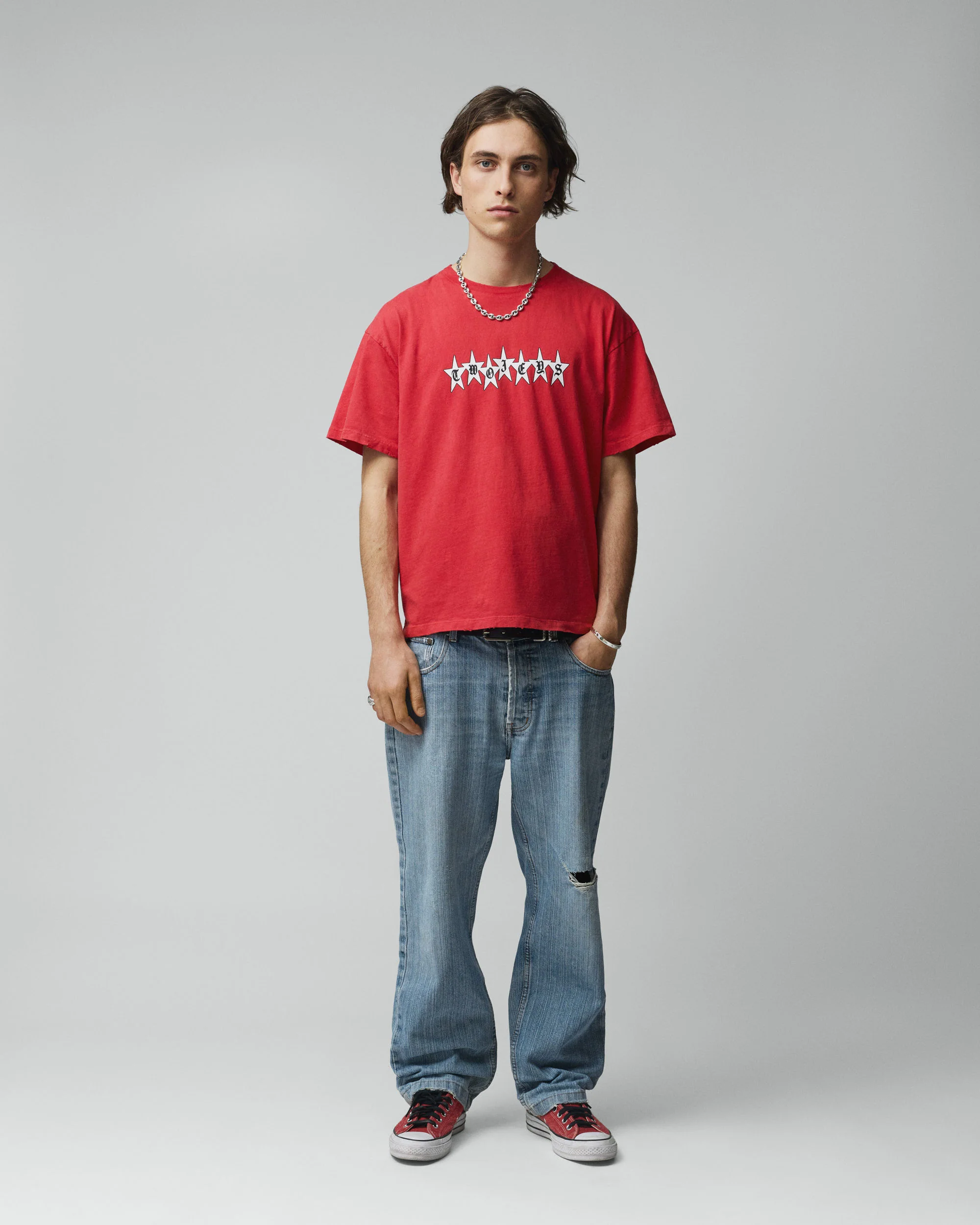 Red Graphic Stars Tee - Image 3