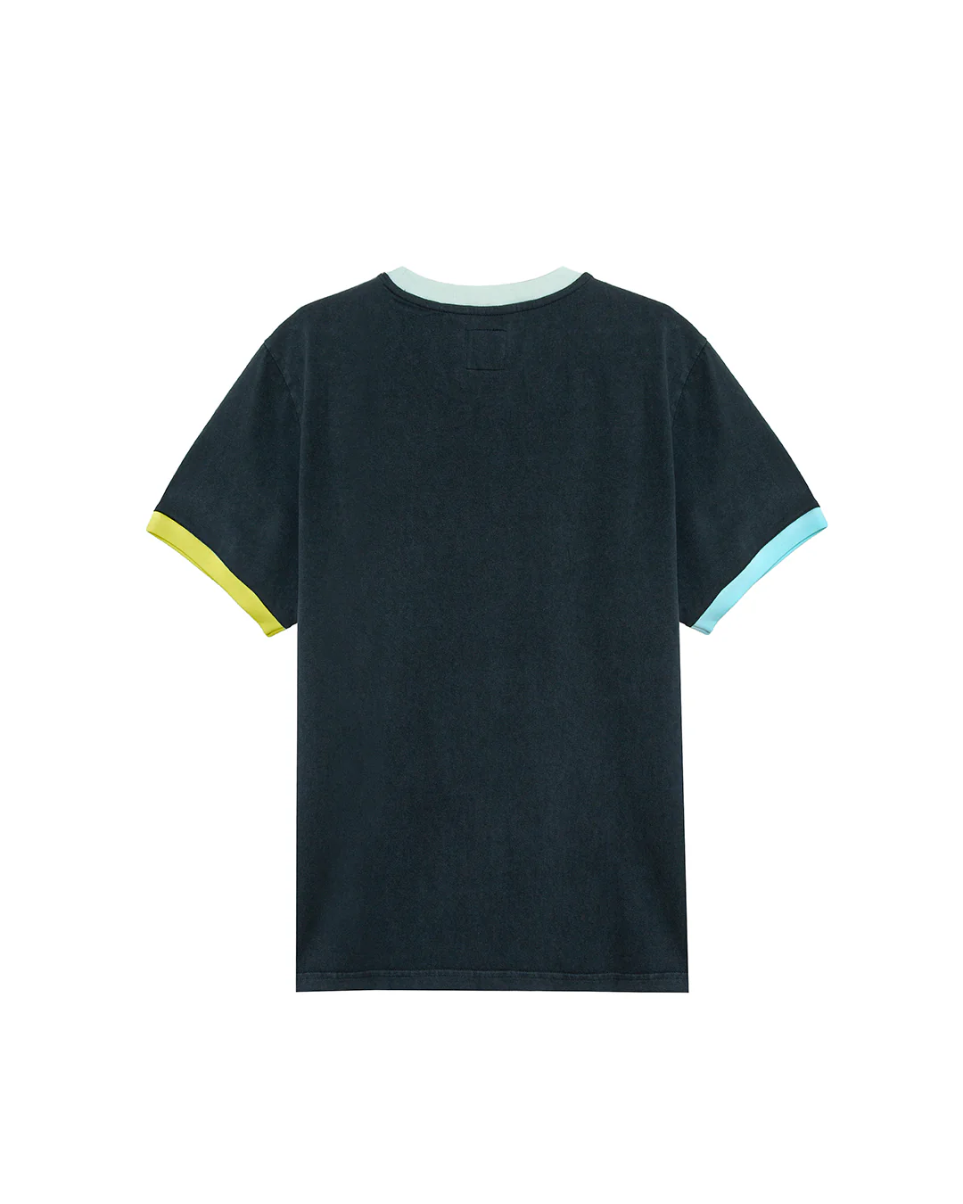 Single Star Two Tone Tee Black - Image 2