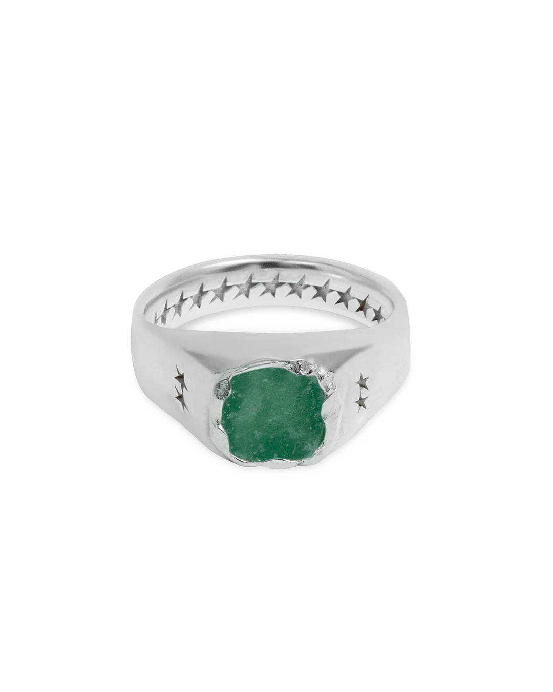 Square Green Stone Signet - Image 3
