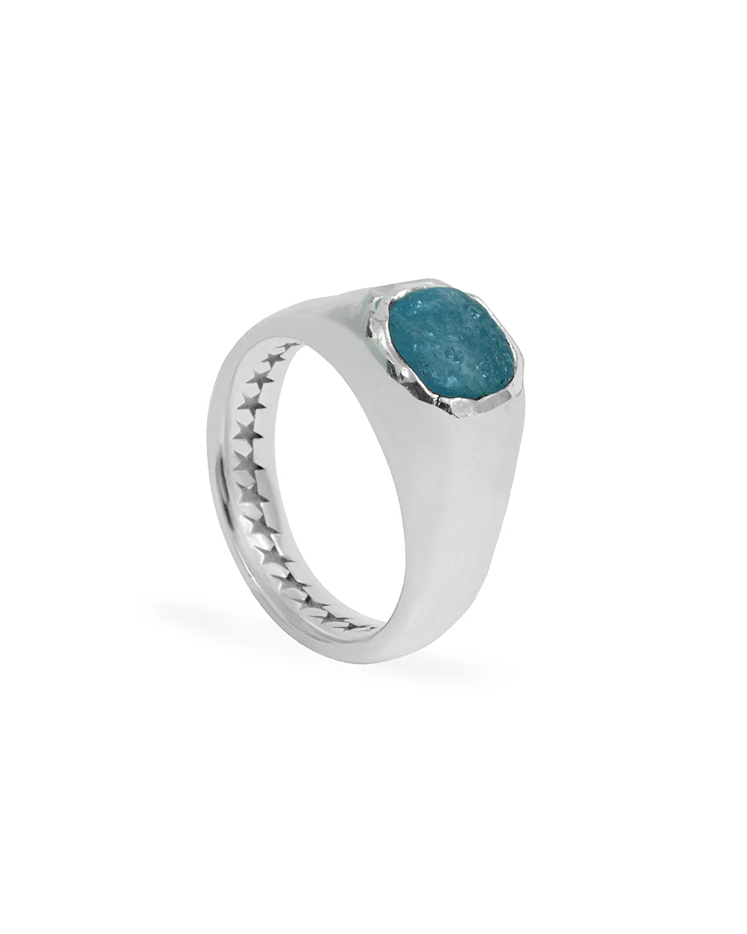 Square Blue Stone Signet - Image 3