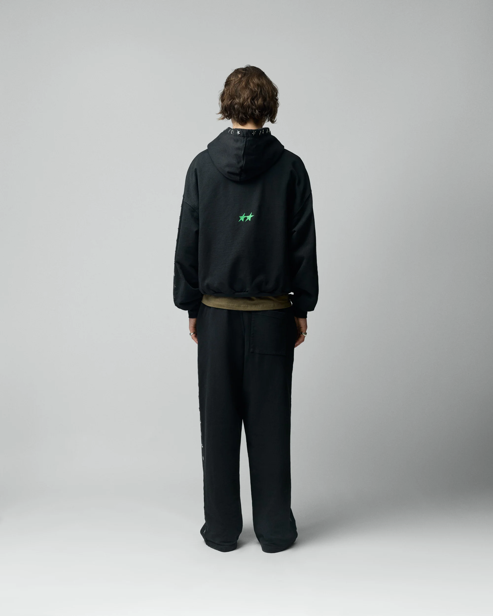 Stars Studded Coal Hoodie - Image 6