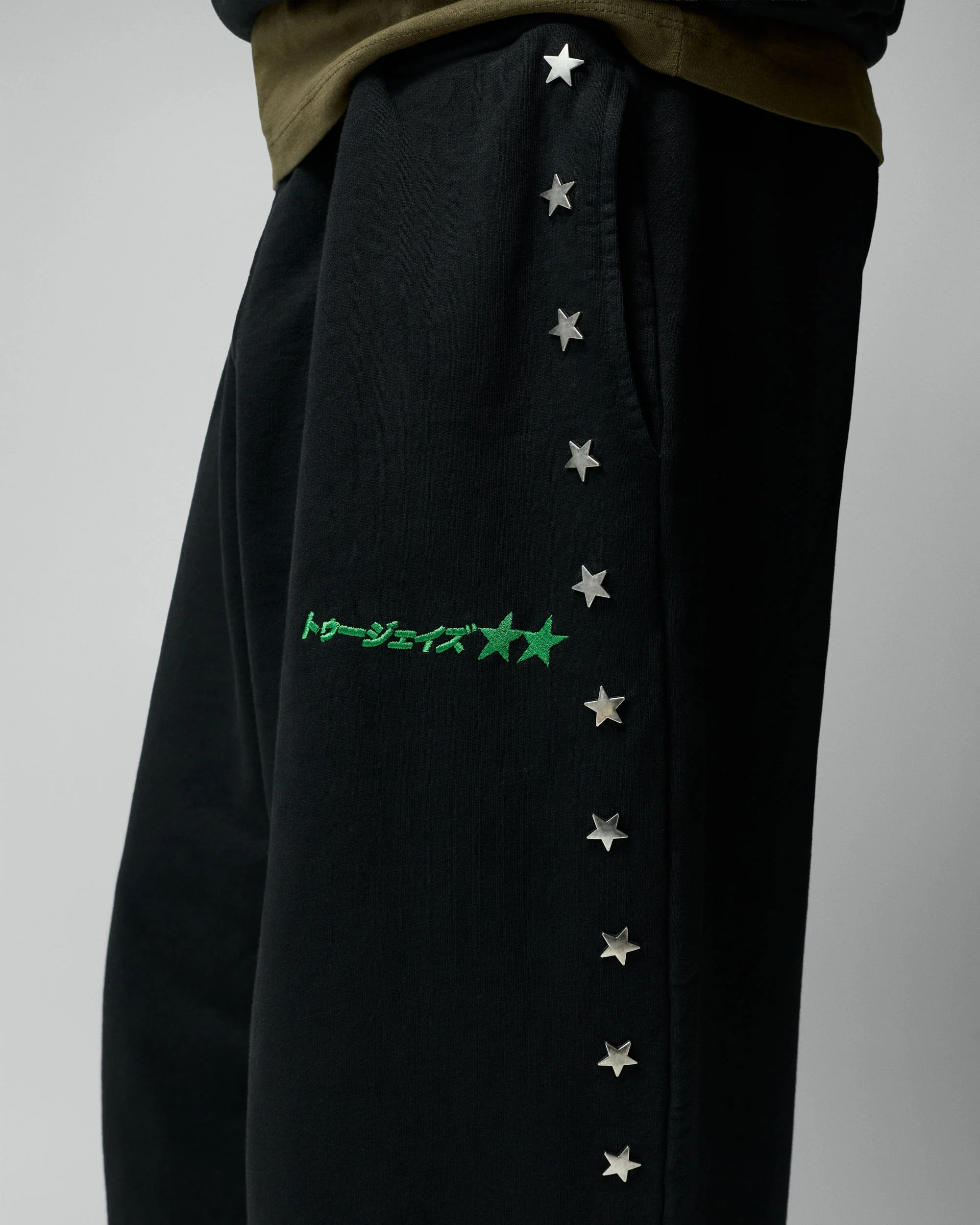 Stars Studded Coal Sweatpants - Image 5