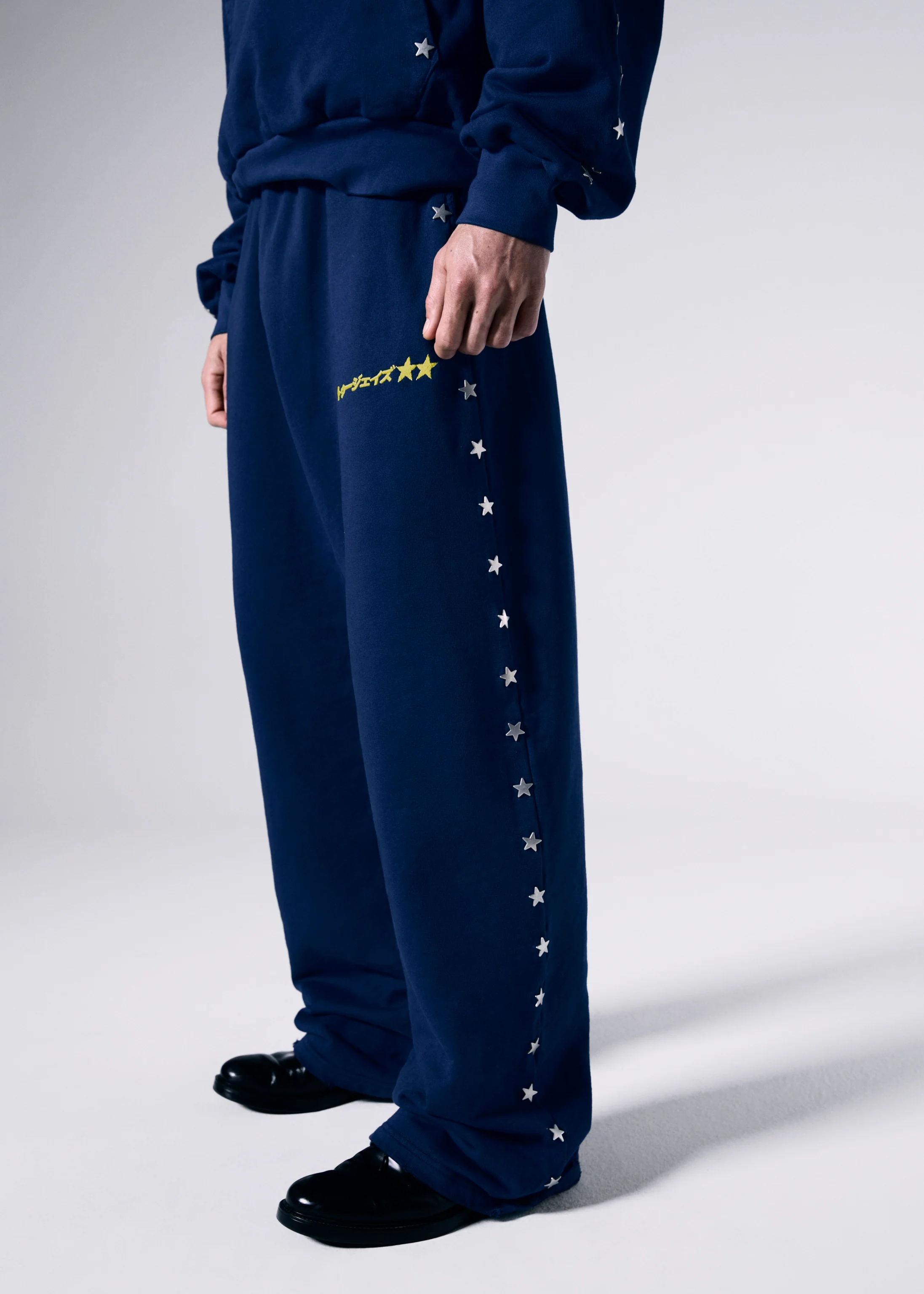 Stars Studded Navy Sweatpants - Image 3