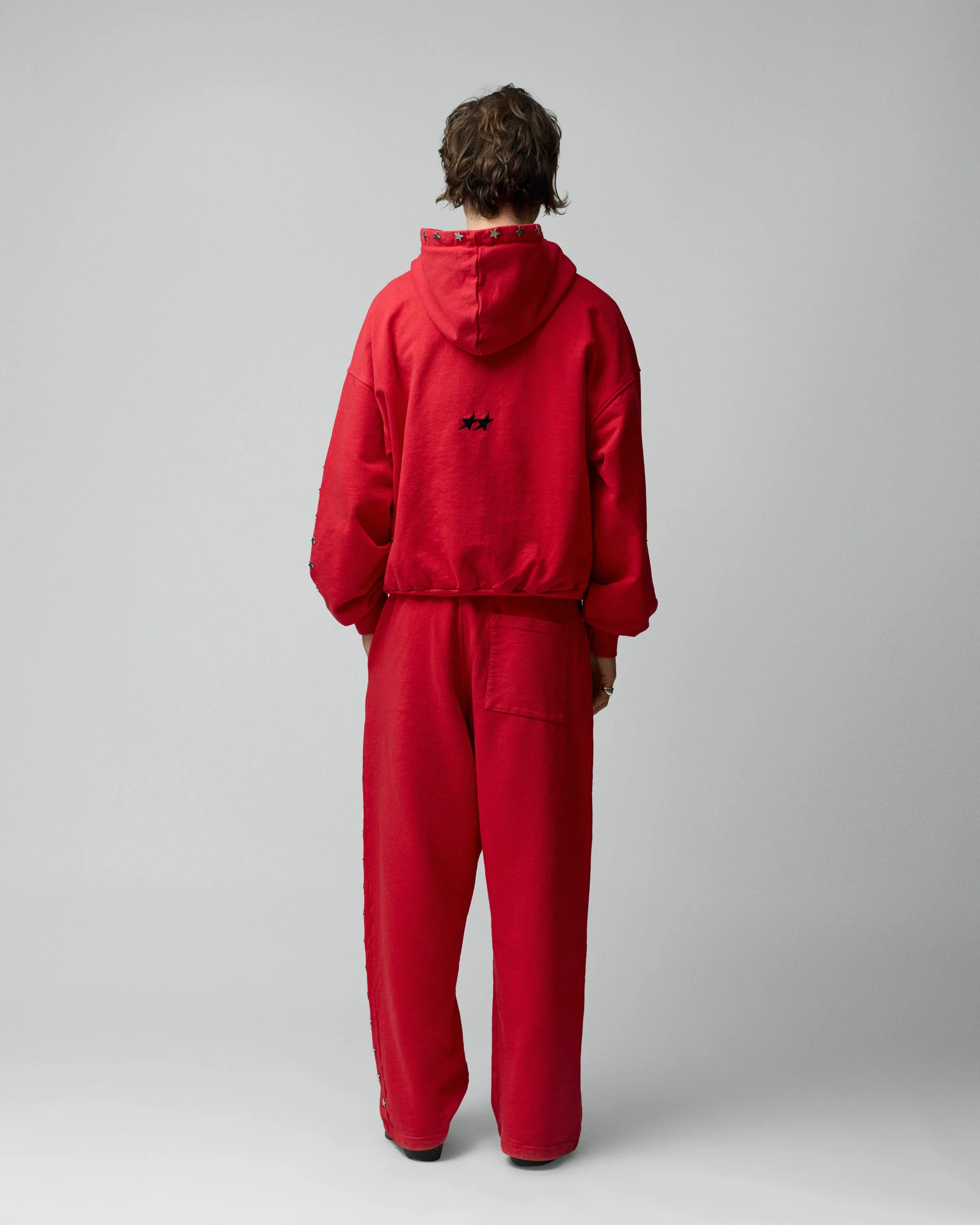 Stars Studded Red Hoodie - Image 5