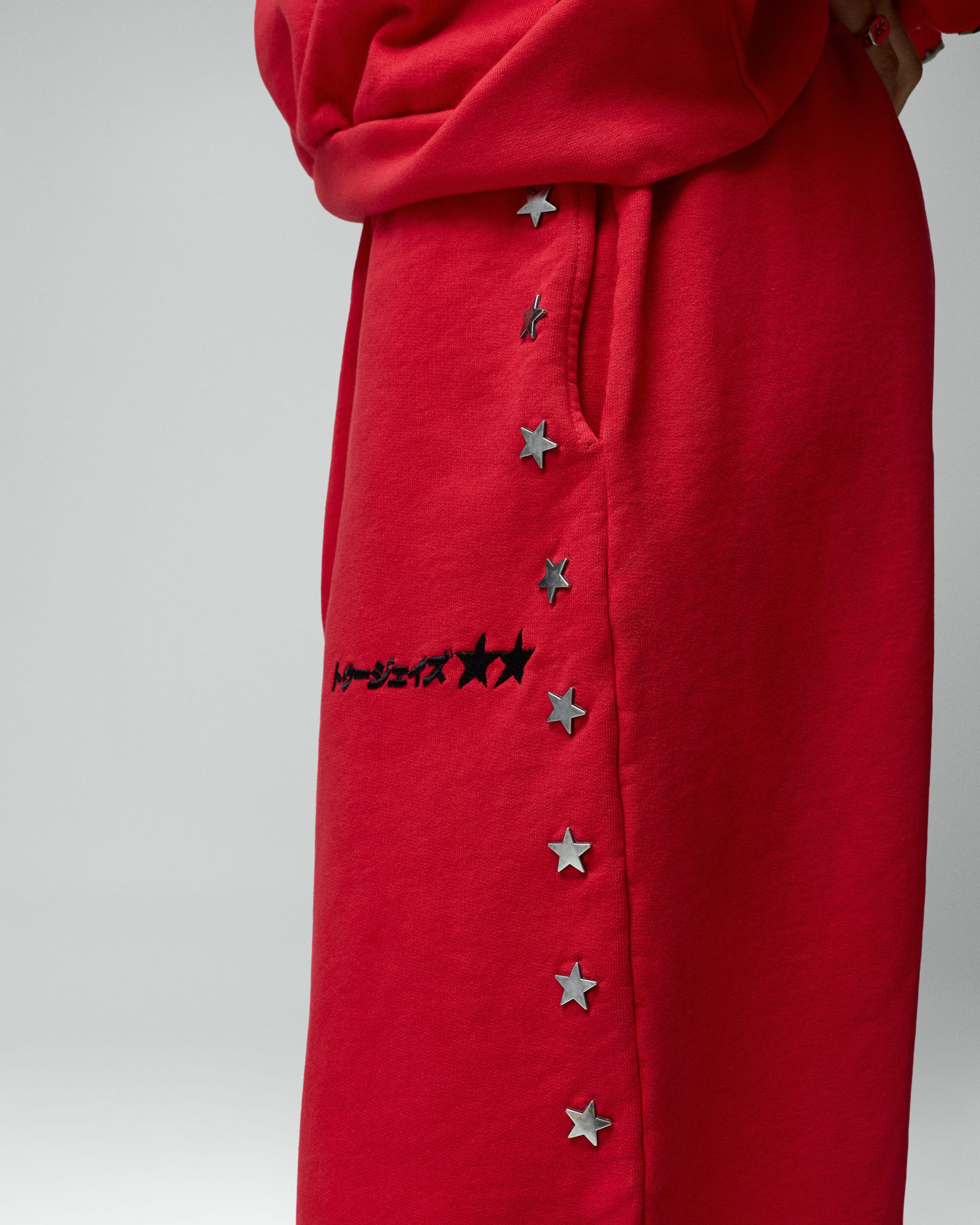 Stars Studded Red Sweatpants - Image 6