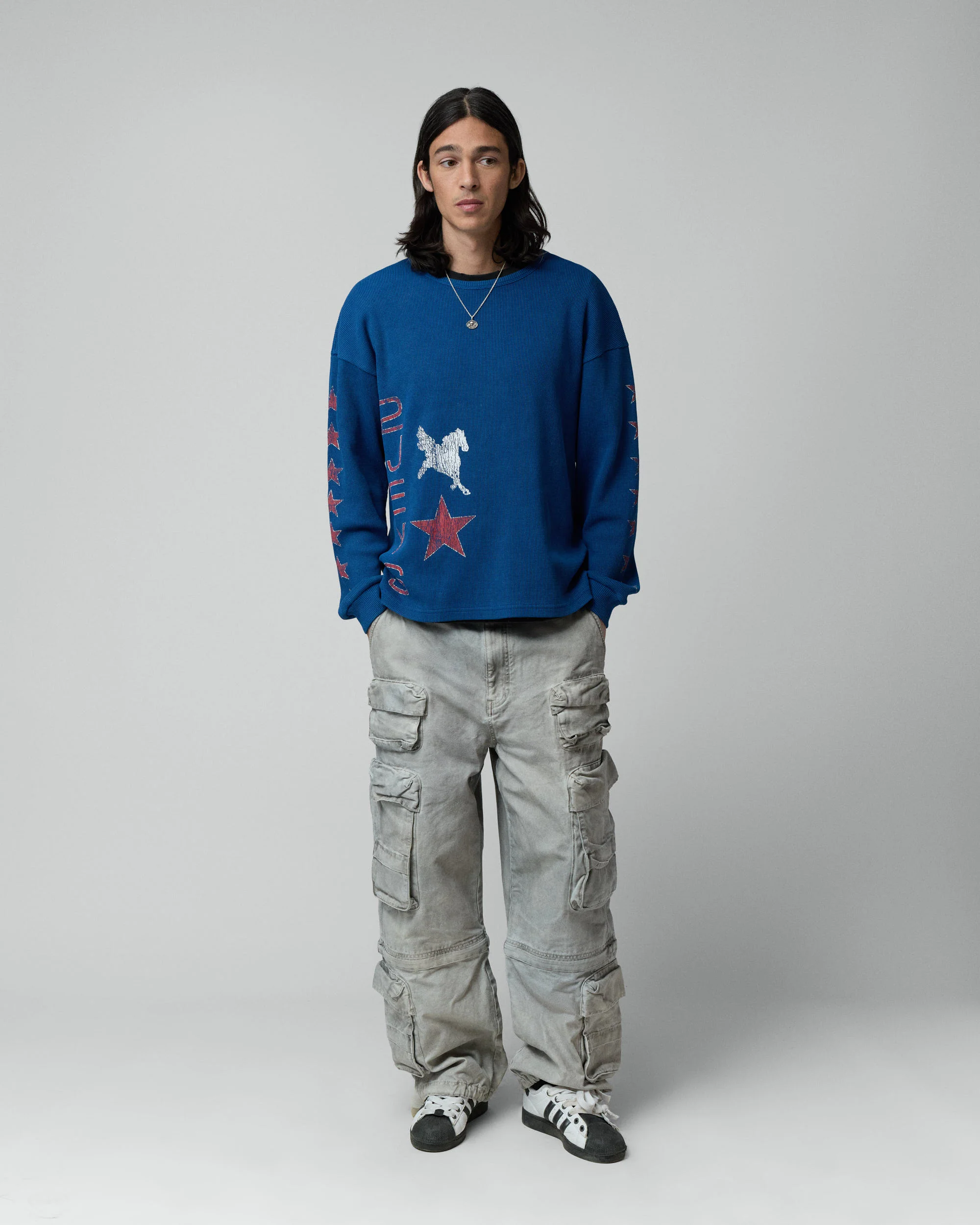 Sterling Waffle Longsleeve Navy - Image 3