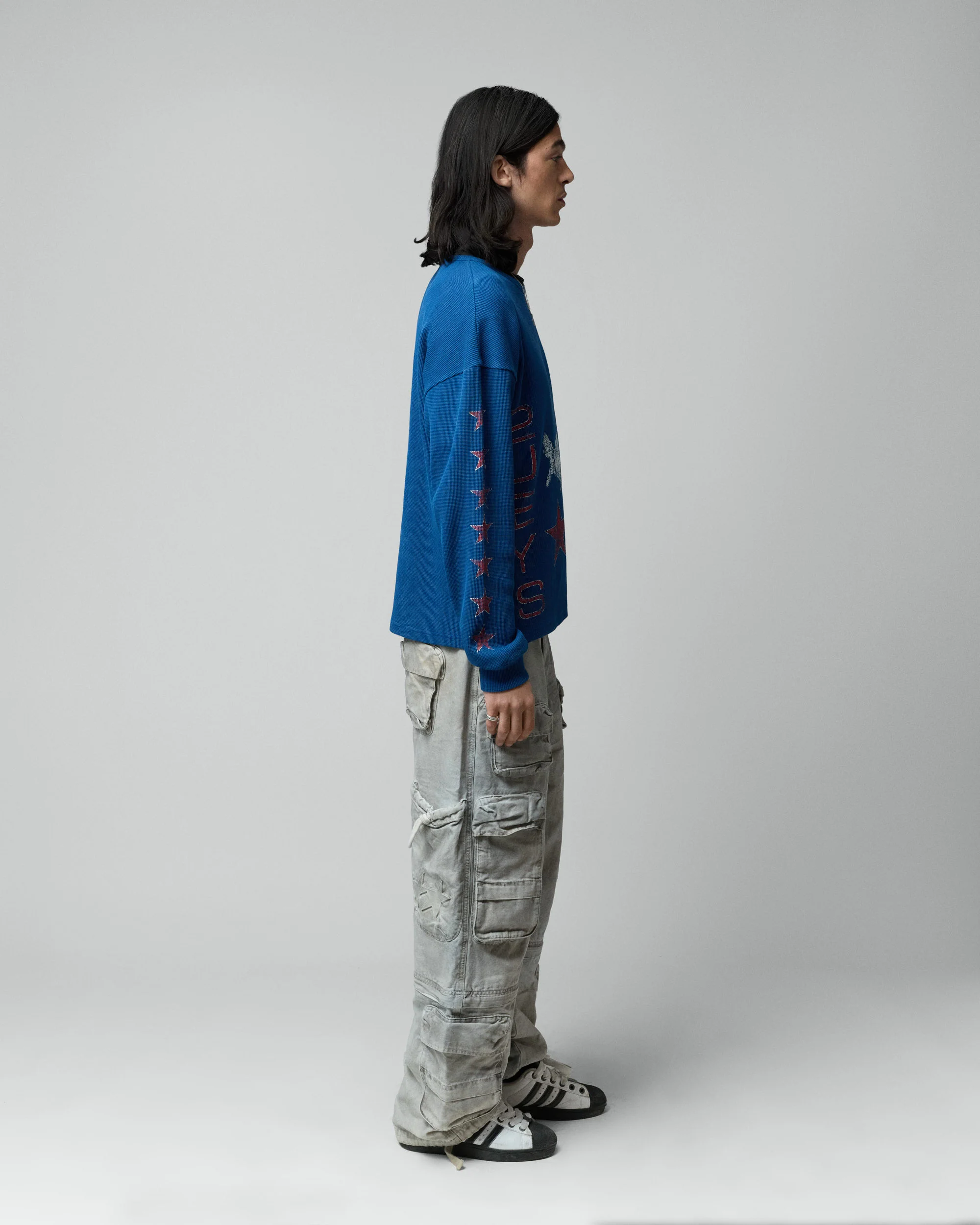 Sterling Waffle Longsleeve Navy - Image 4