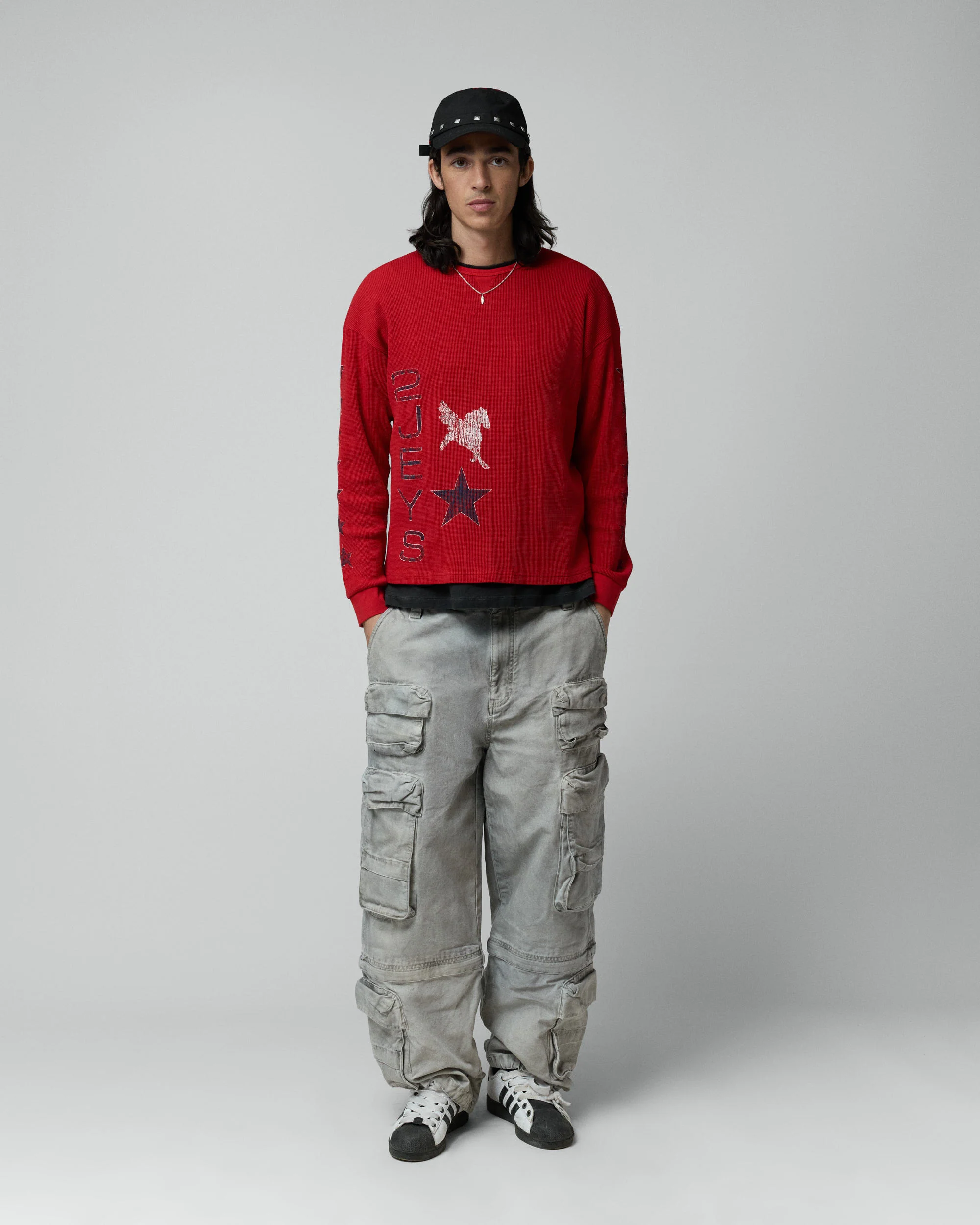 Sterling Waffle Longsleeve Red - Image 3