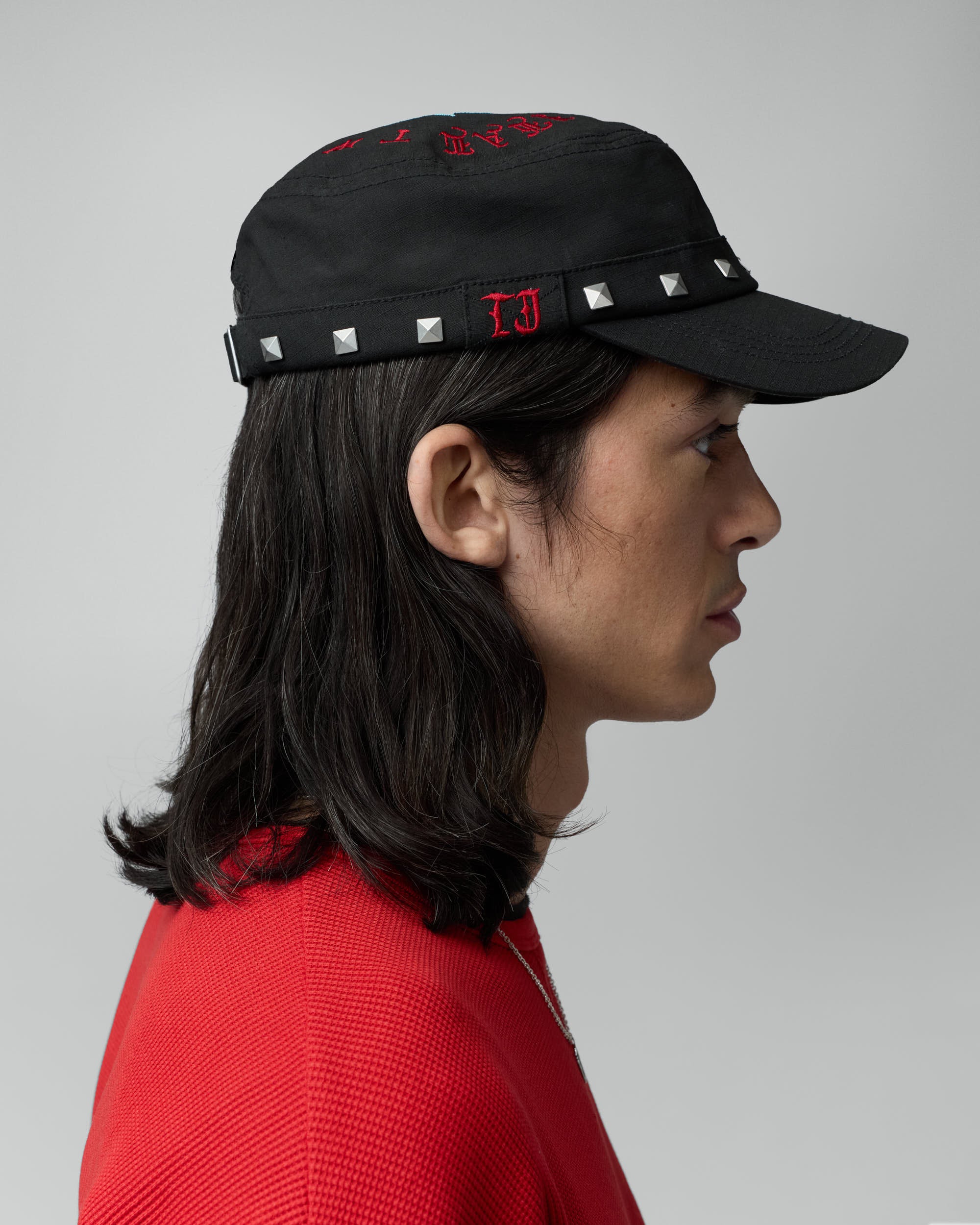 Studded Black Guerrilla Cap - Image 3