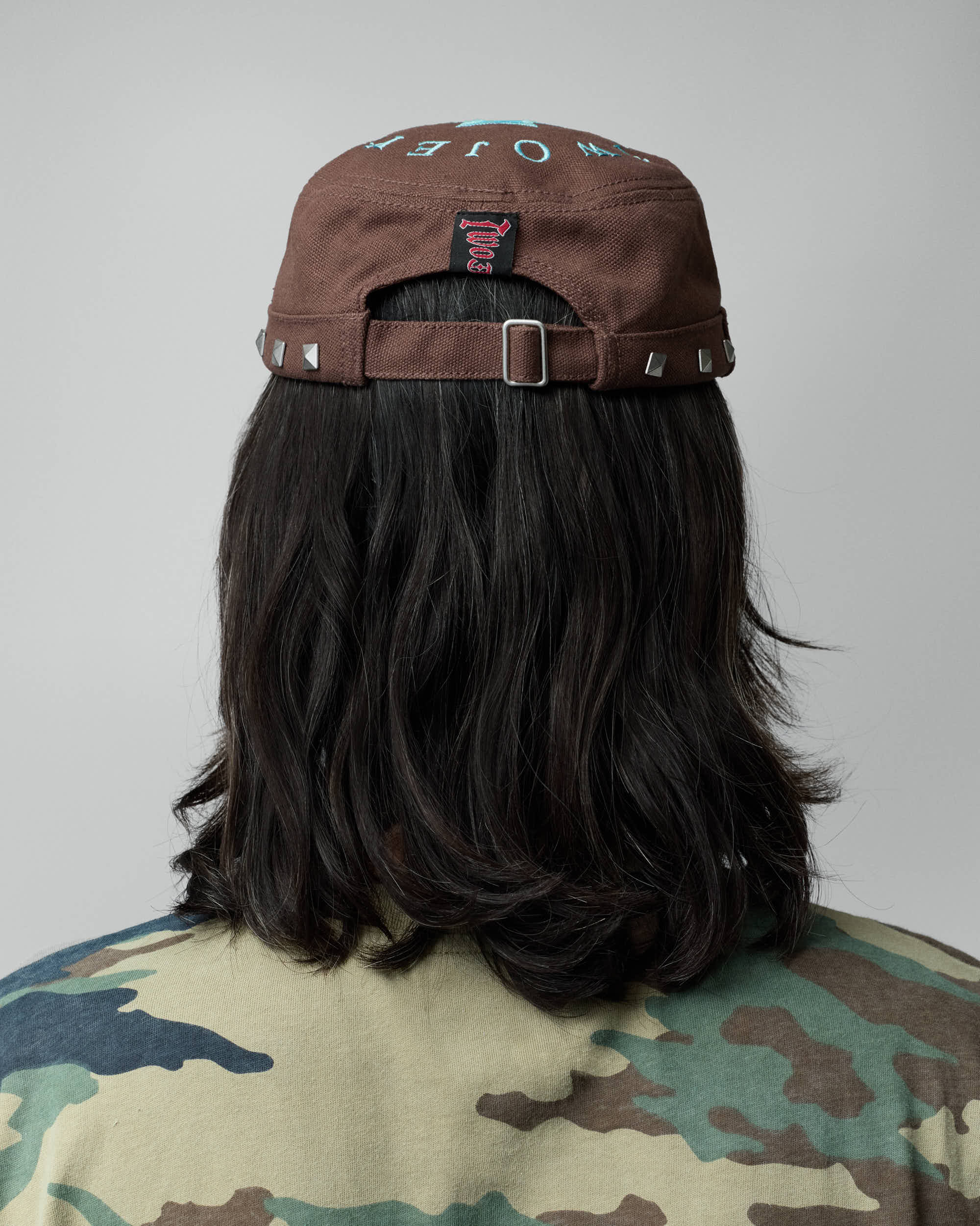 Studded Brown Guerrilla Cap - Image 4