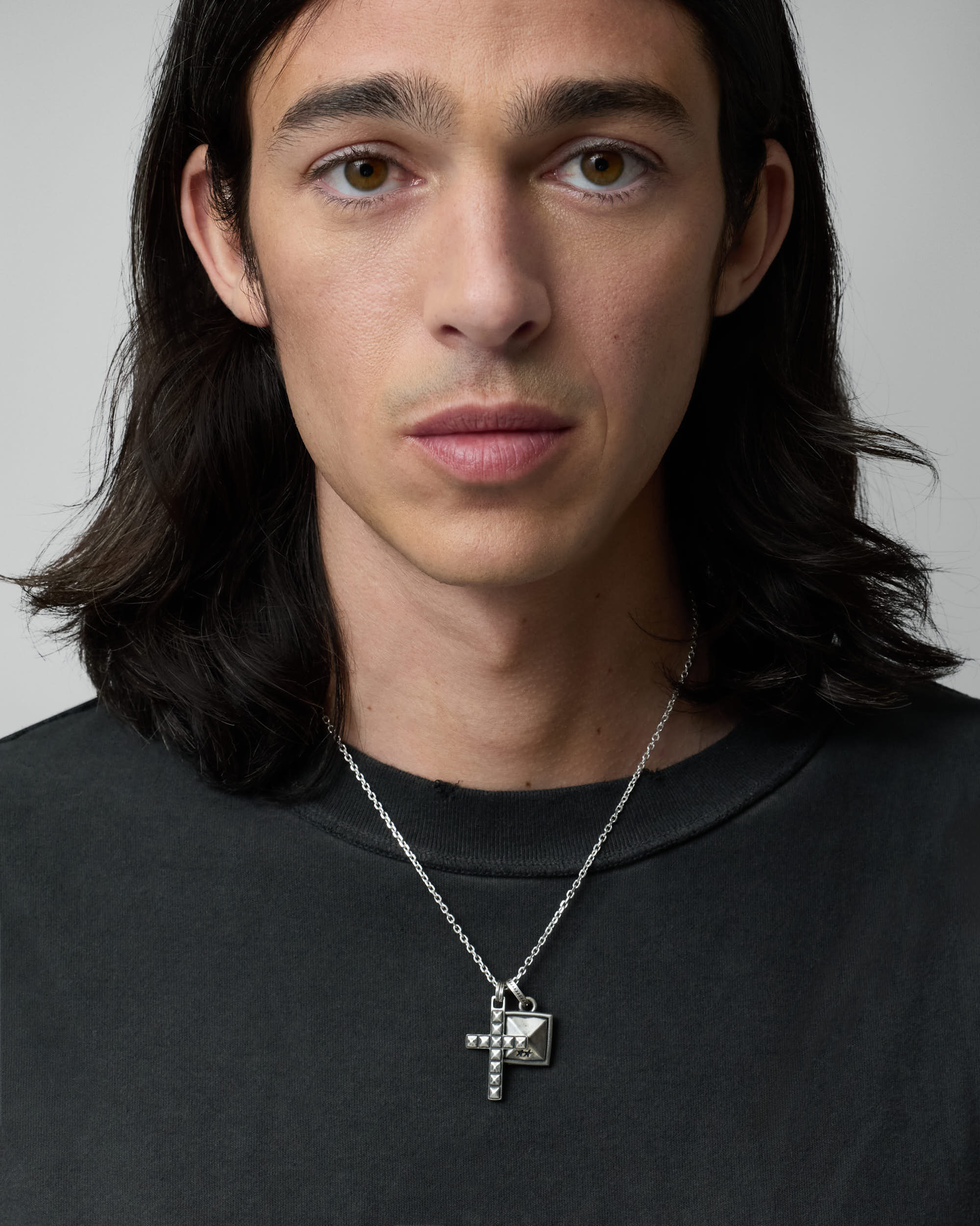 Studded Cross Necklace - Image 2