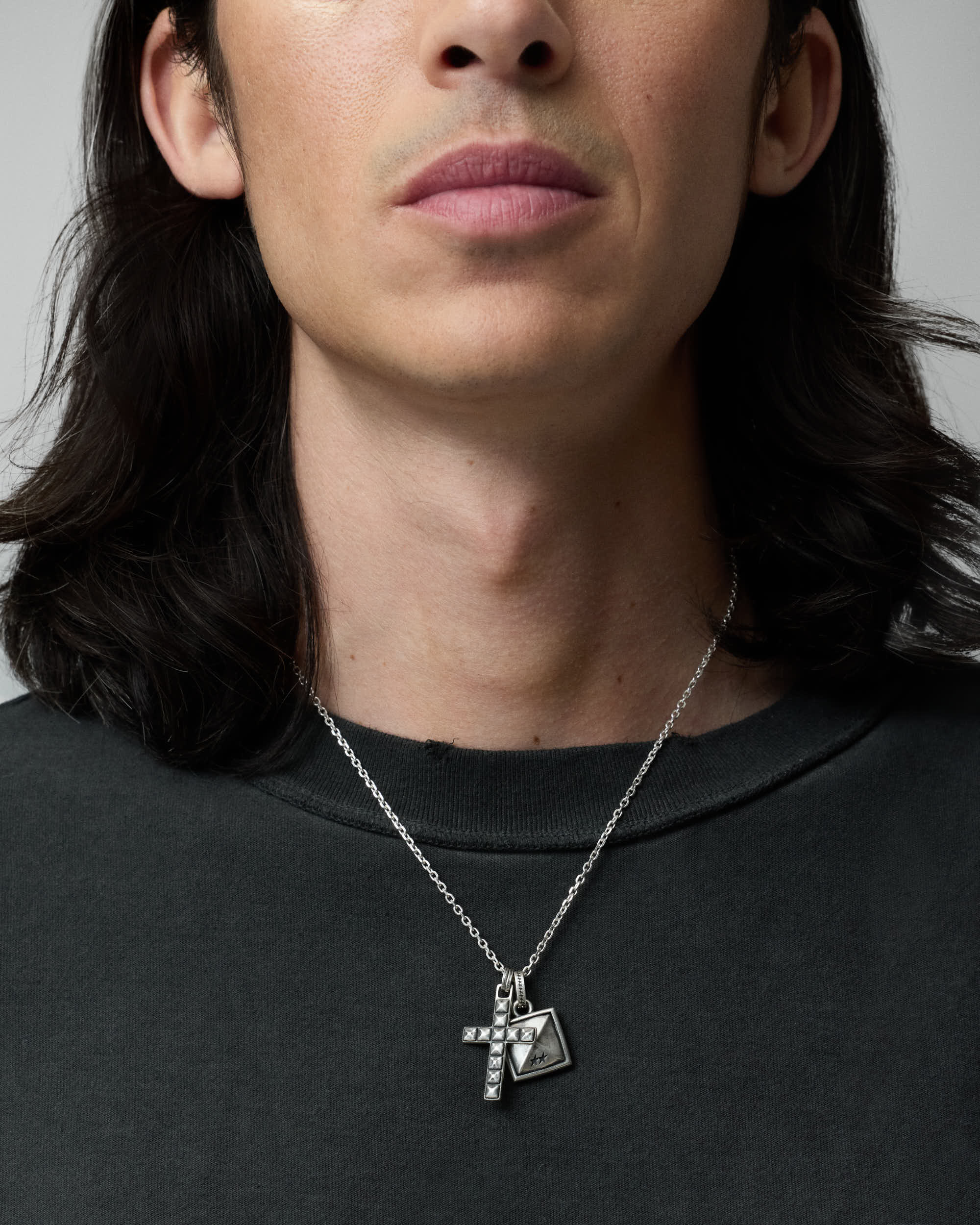 Studded Cross Necklace - Image 3