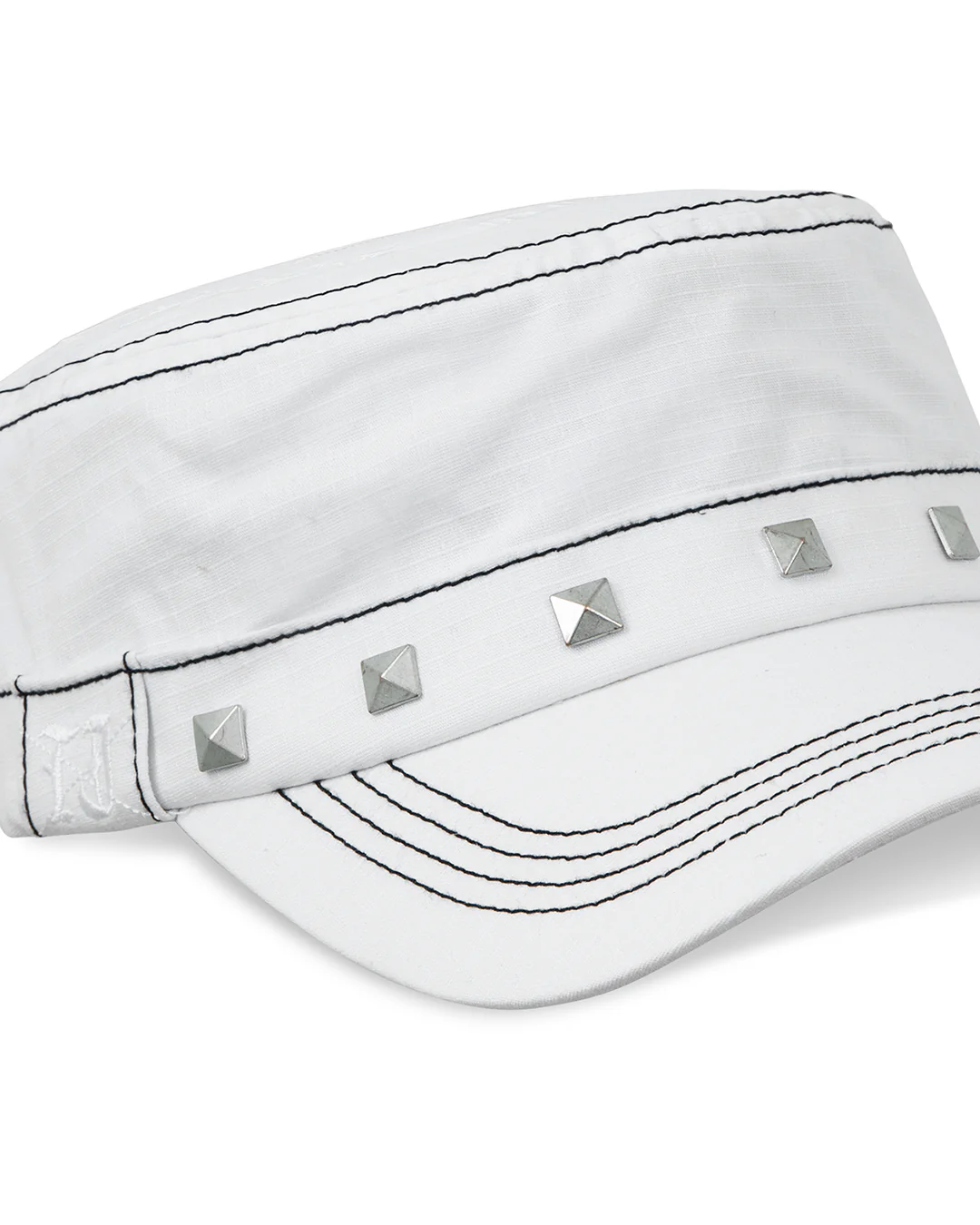 Studded White Guerrilla Cap - Image 7